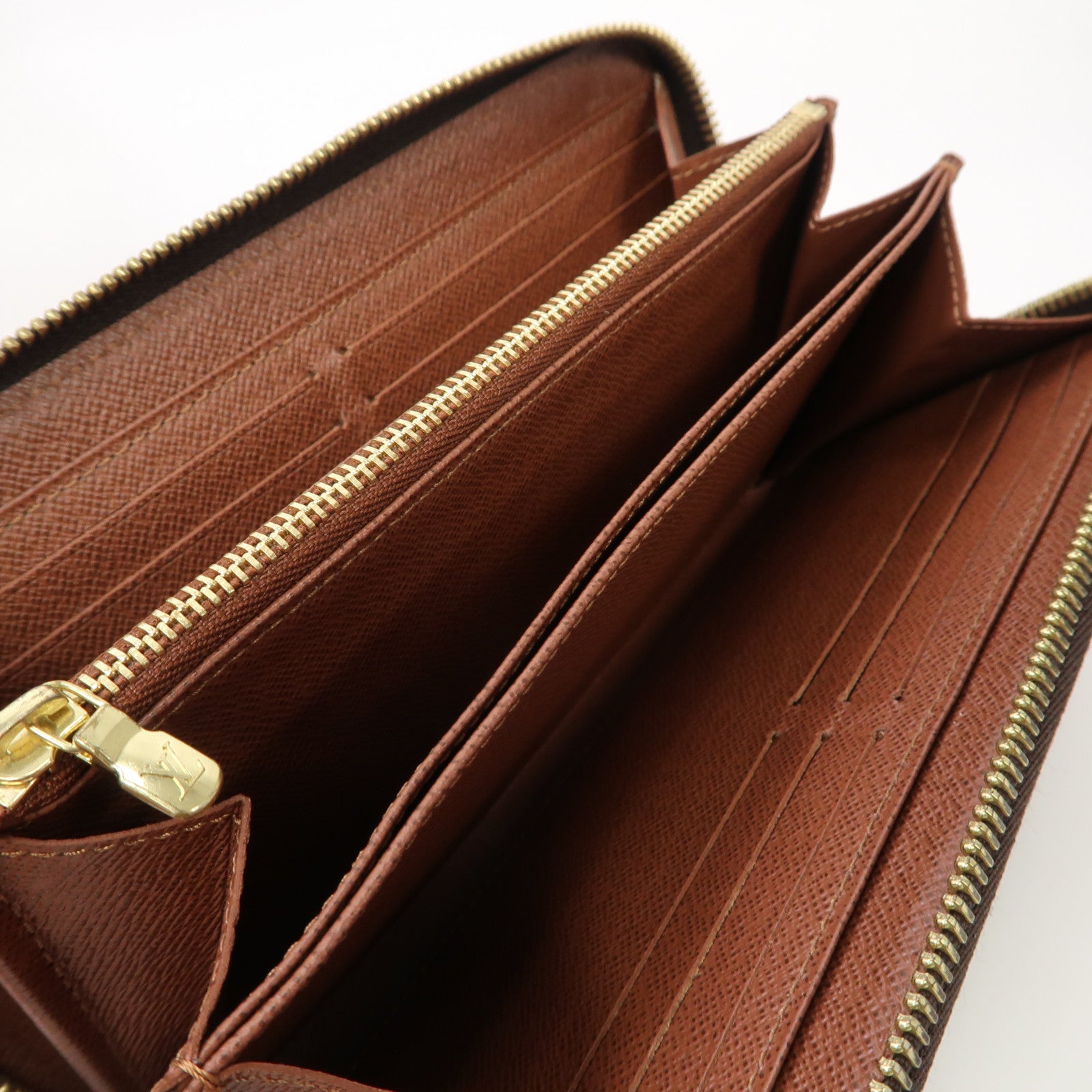 LOUIS VUITTON Monogram Zippy Wallet金扣長錢包啡色