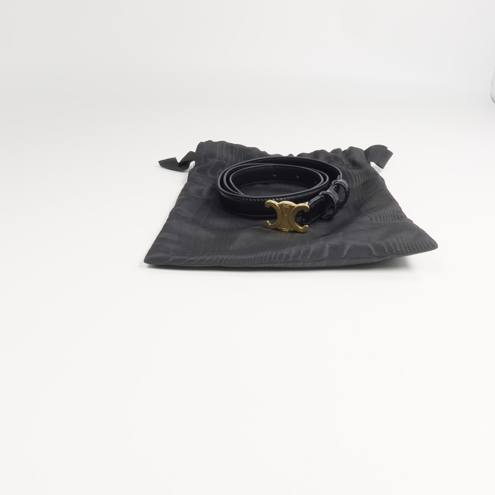 CELINE 牛皮皮革Triomphe Belt腰帶