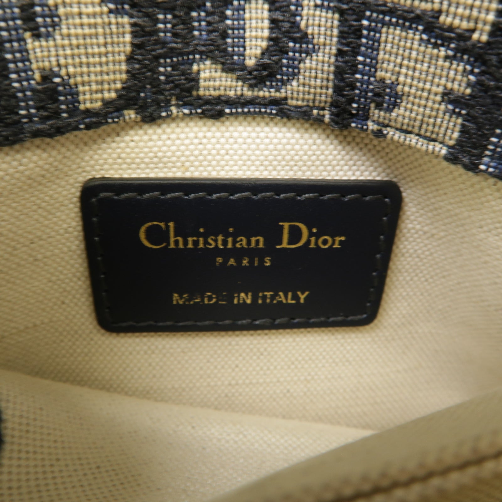 Dior 【激減優惠】帆布Dioraddict Flap金扣肩背袋藍色