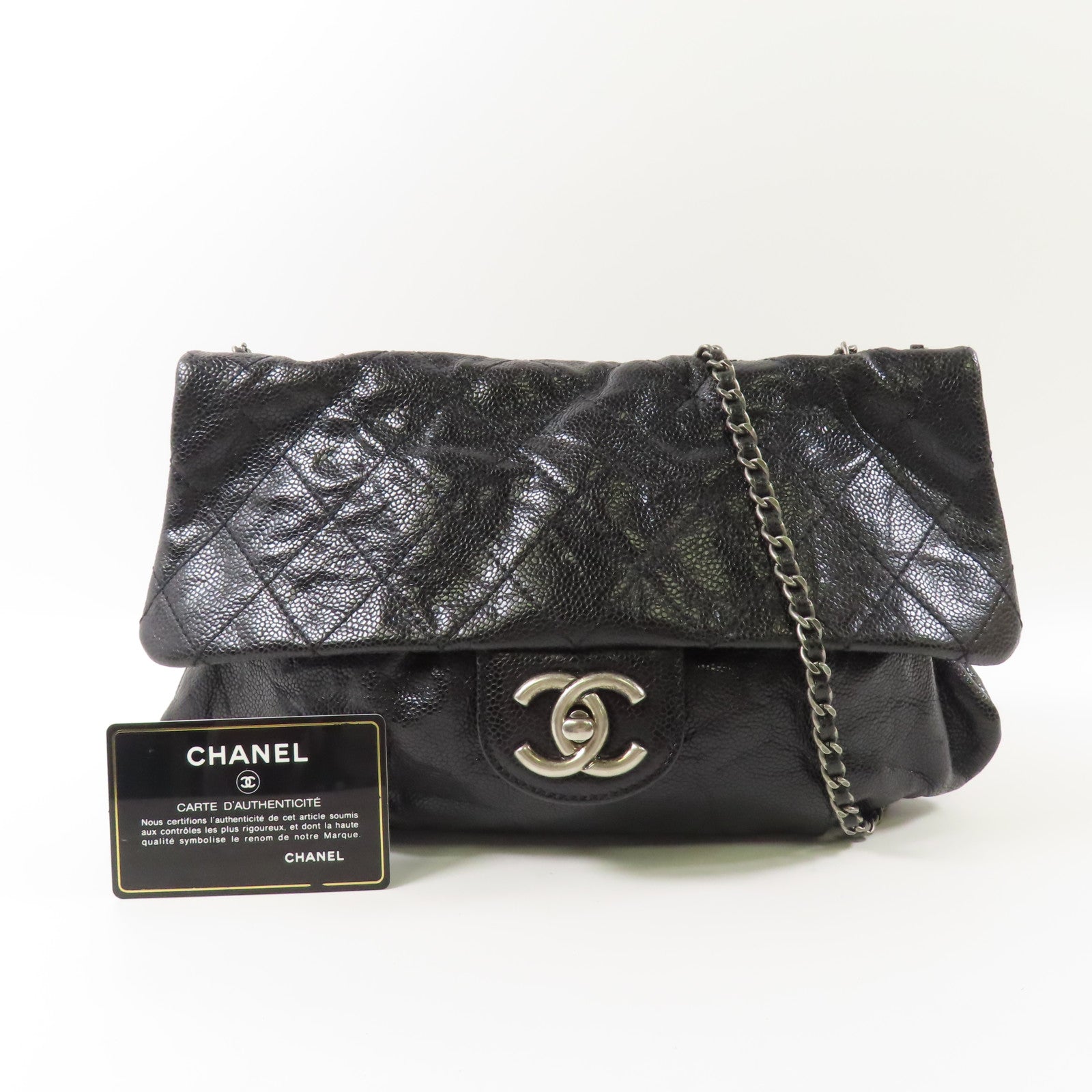 CHANEL 牛皮皮革Chain Shoulder鏈帶肩背袋
