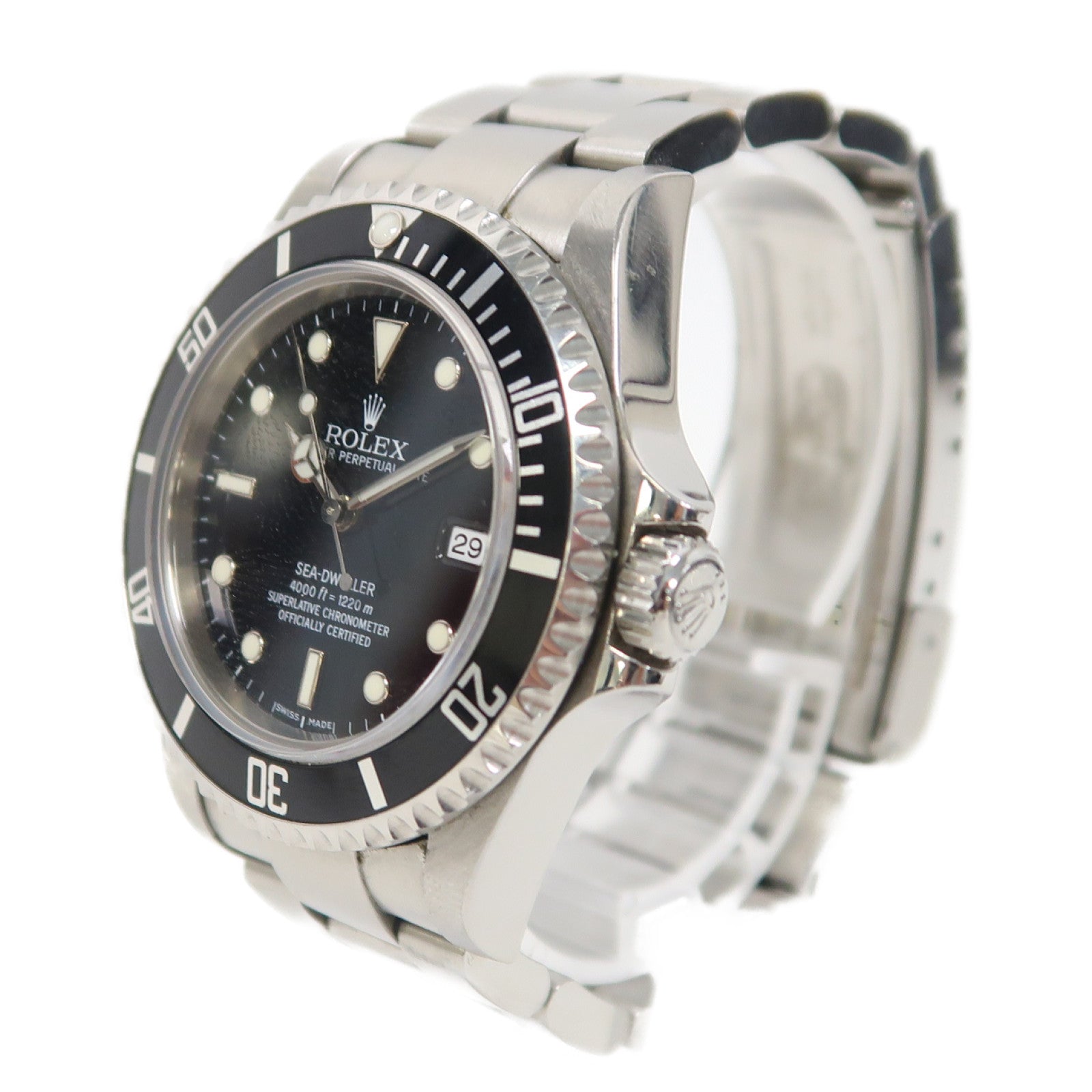 ROLEX Sea-Dweller 4000不鏽鋼手錶自動機芯黑色