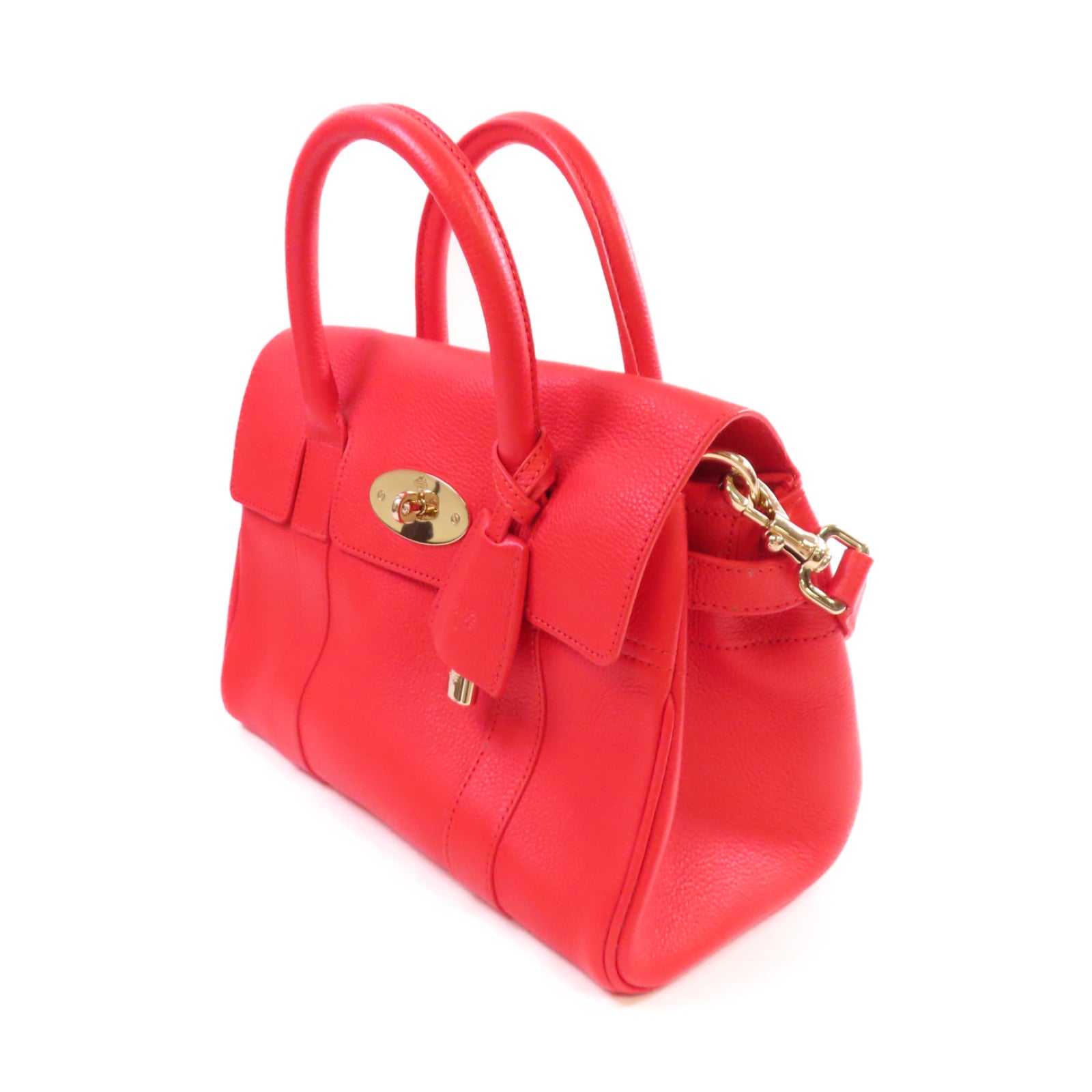 MULBERRY 牛皮皮革2Way Shoulder Bag金扣手挽肩背兩用袋紅色