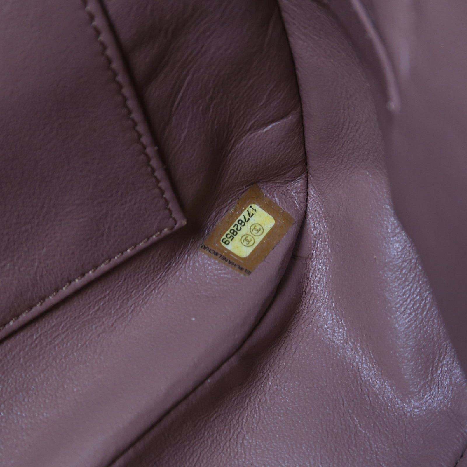 CHANEL 菱格牛皮皮革Chain Shoulder金扣鏈帶肩背袋粉紅色