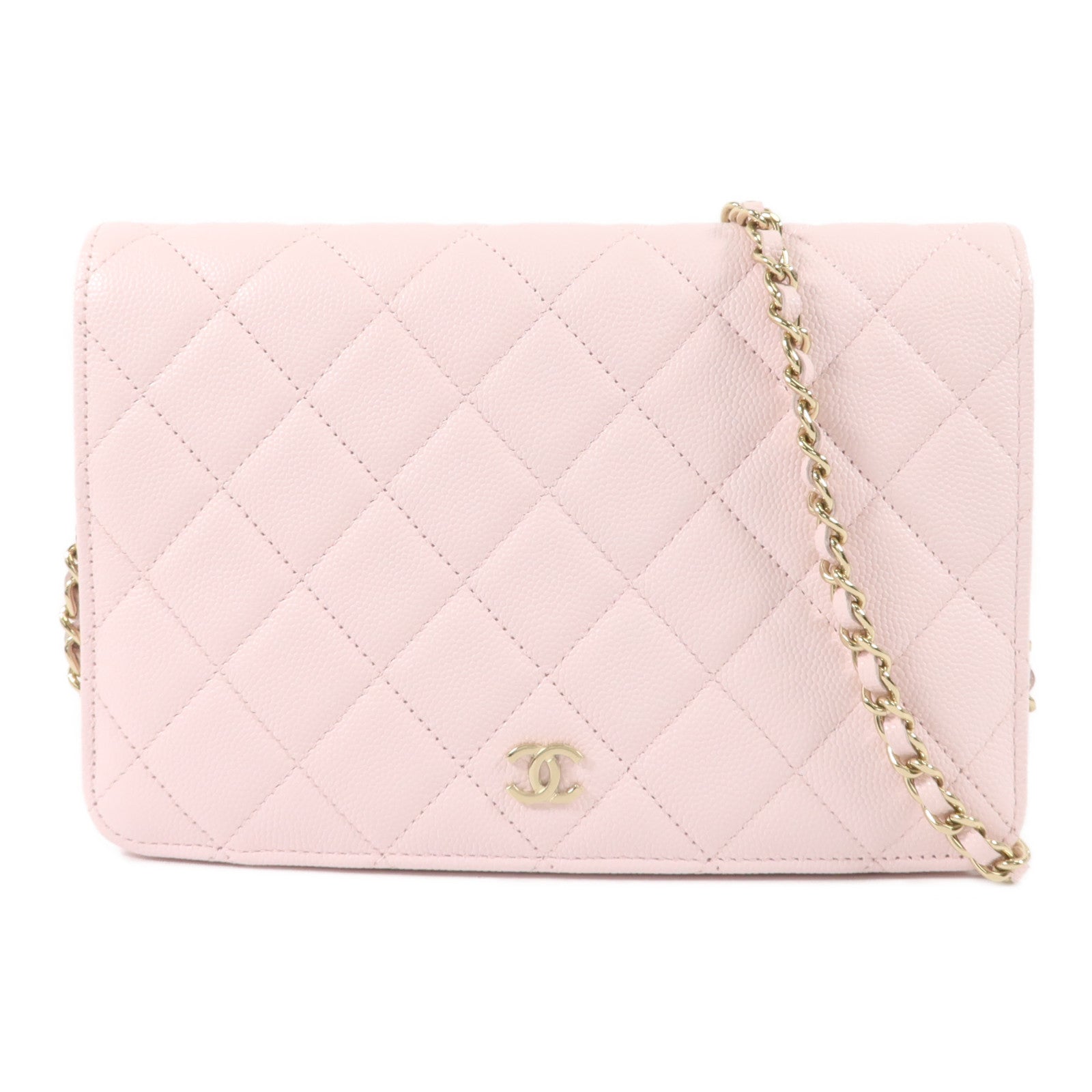 CHANEL 牛皮皮革WOC Wallet On Chain鏈帶肩背袋