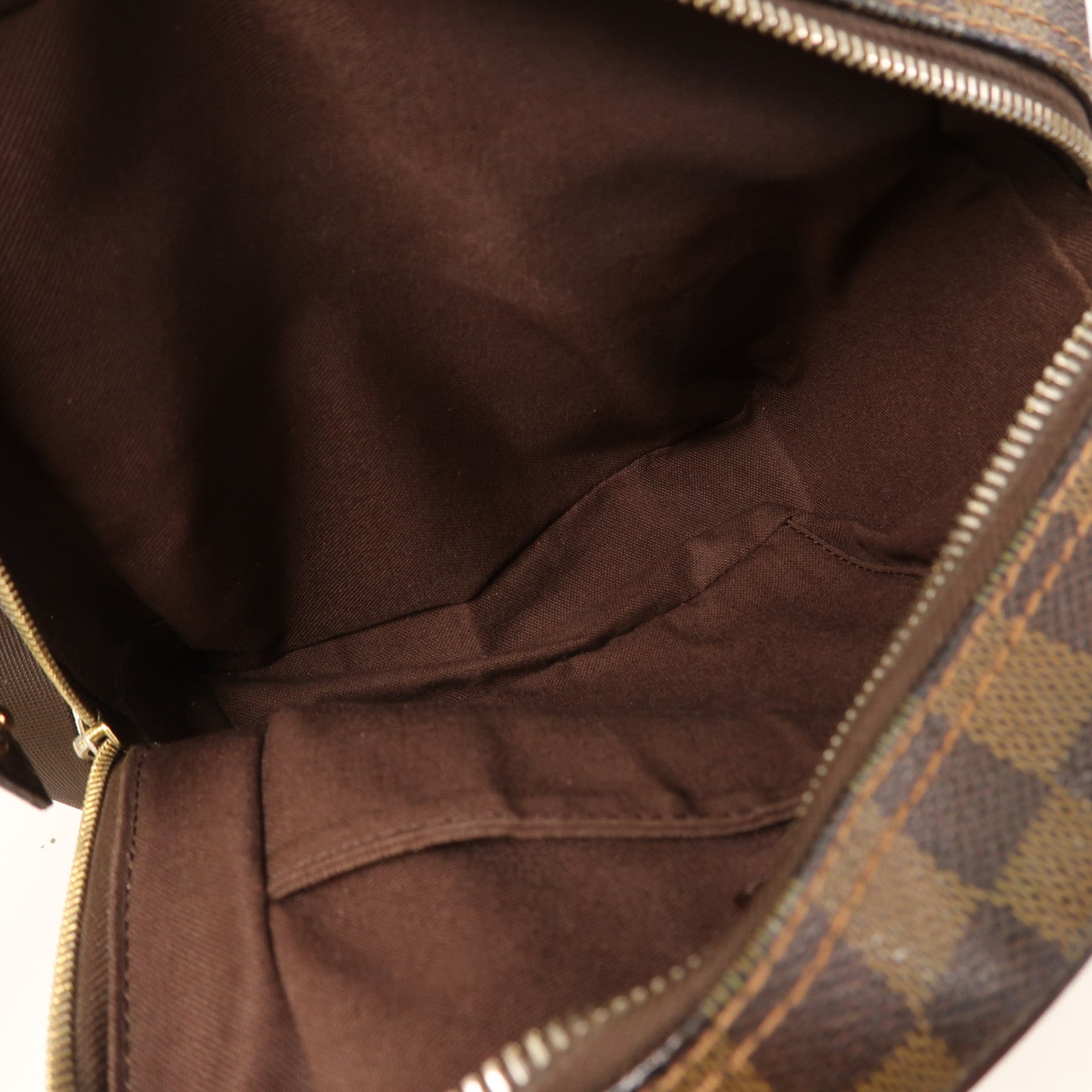 LOUIS VUITTON Damier Olav PM金扣肩背袋啡色
