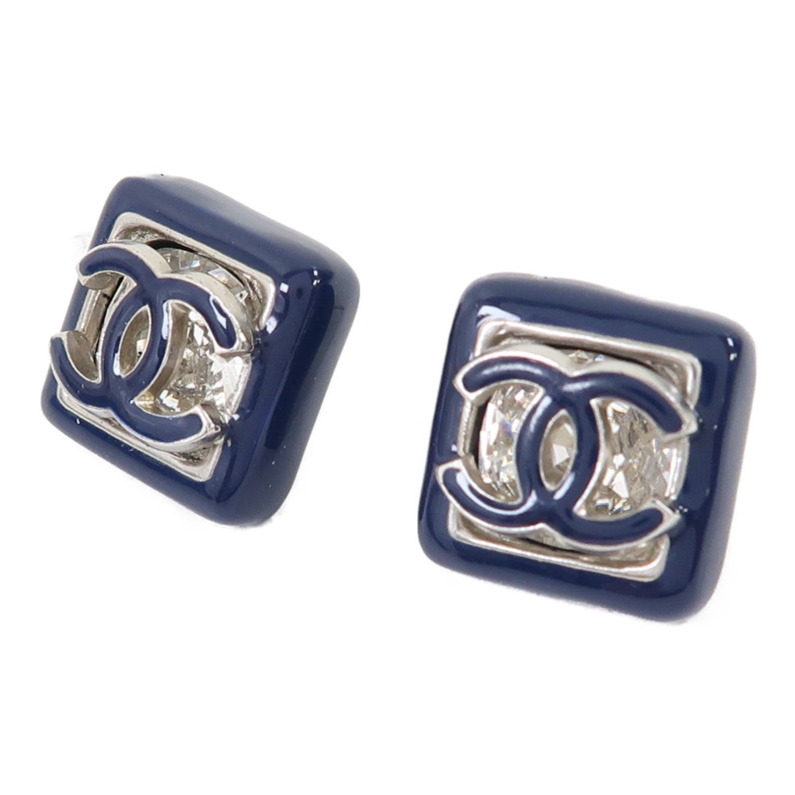 CHANEL 金屬Earrings耳環藍色