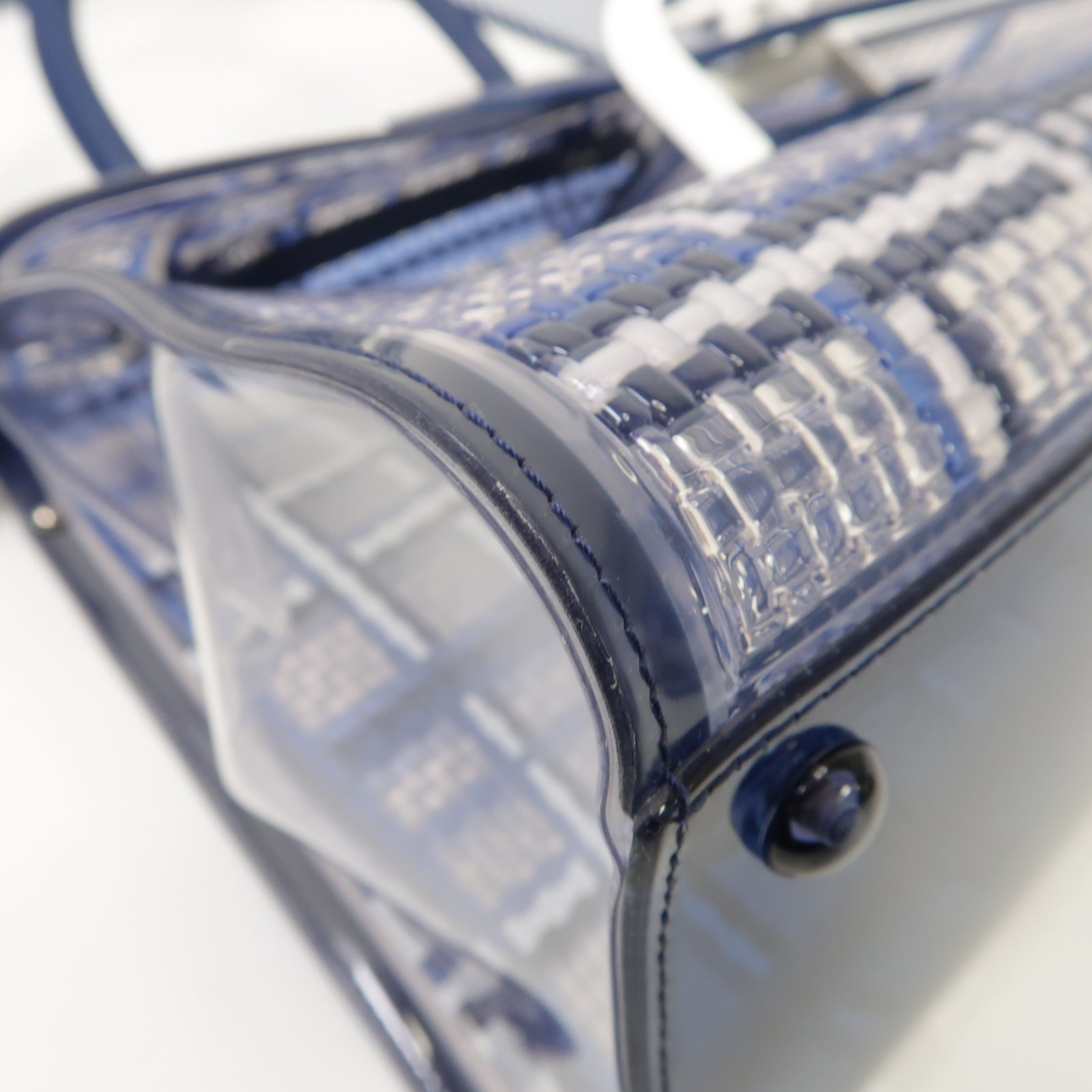 SELECTION 【激減優惠】PVC Brillant MM 2 Way Shoulder Bag手挽肩背兩用袋藍色