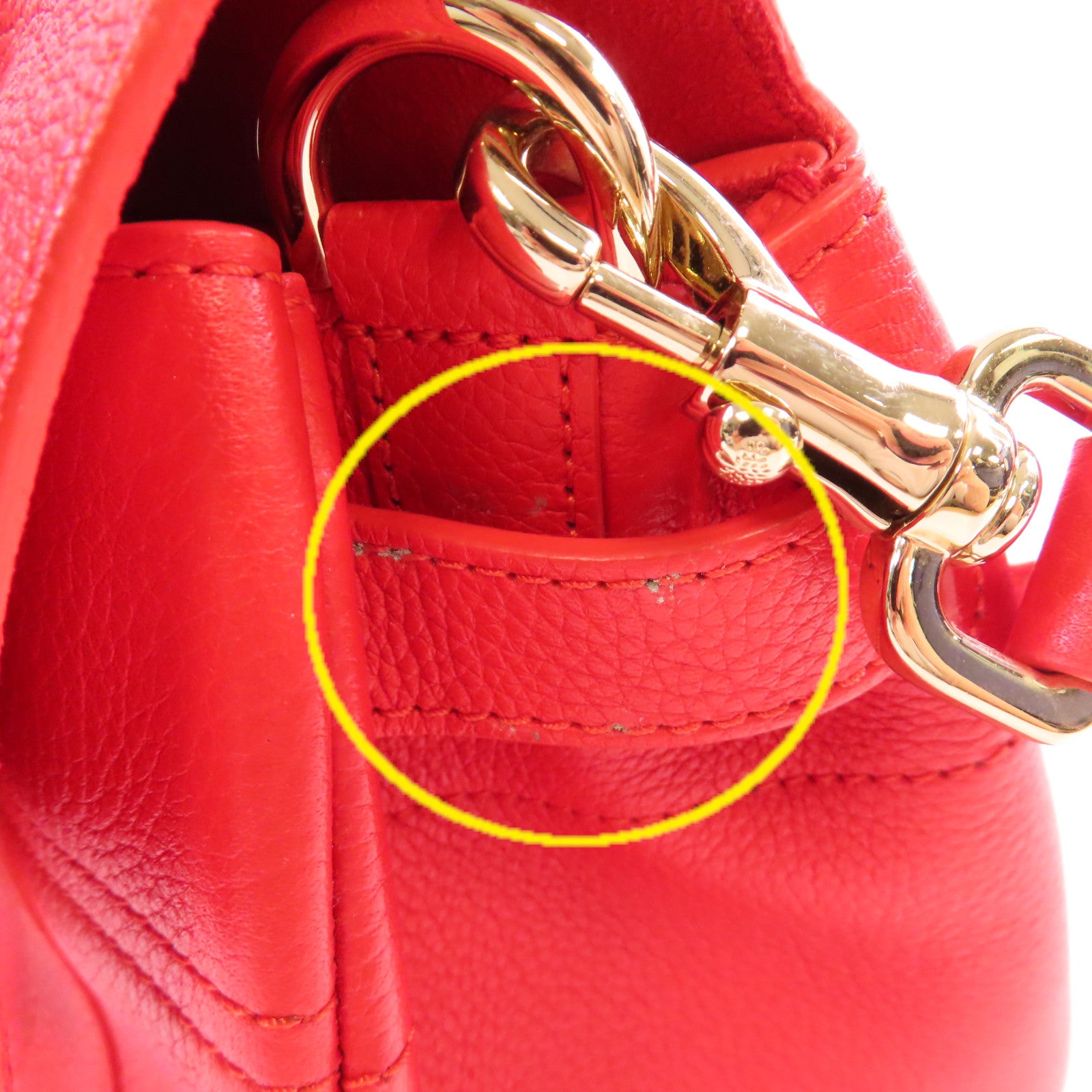 MULBERRY 牛皮皮革2Way Shoulder Bag金扣手挽肩背兩用袋紅色