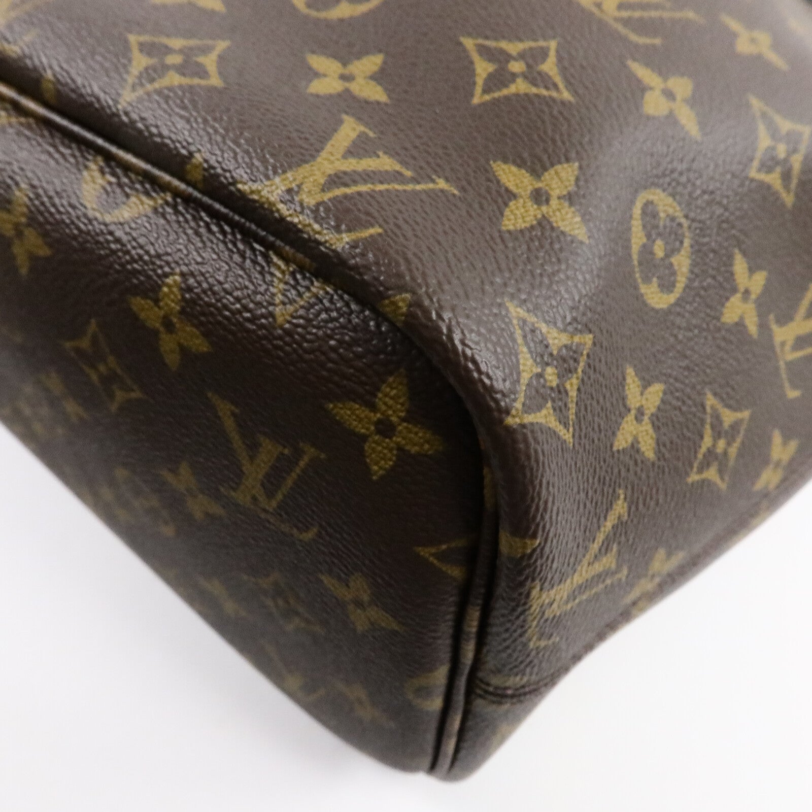 LOUIS VUITTON Monogram/牛皮皮革Neverfull Inside Out MM手挽袋