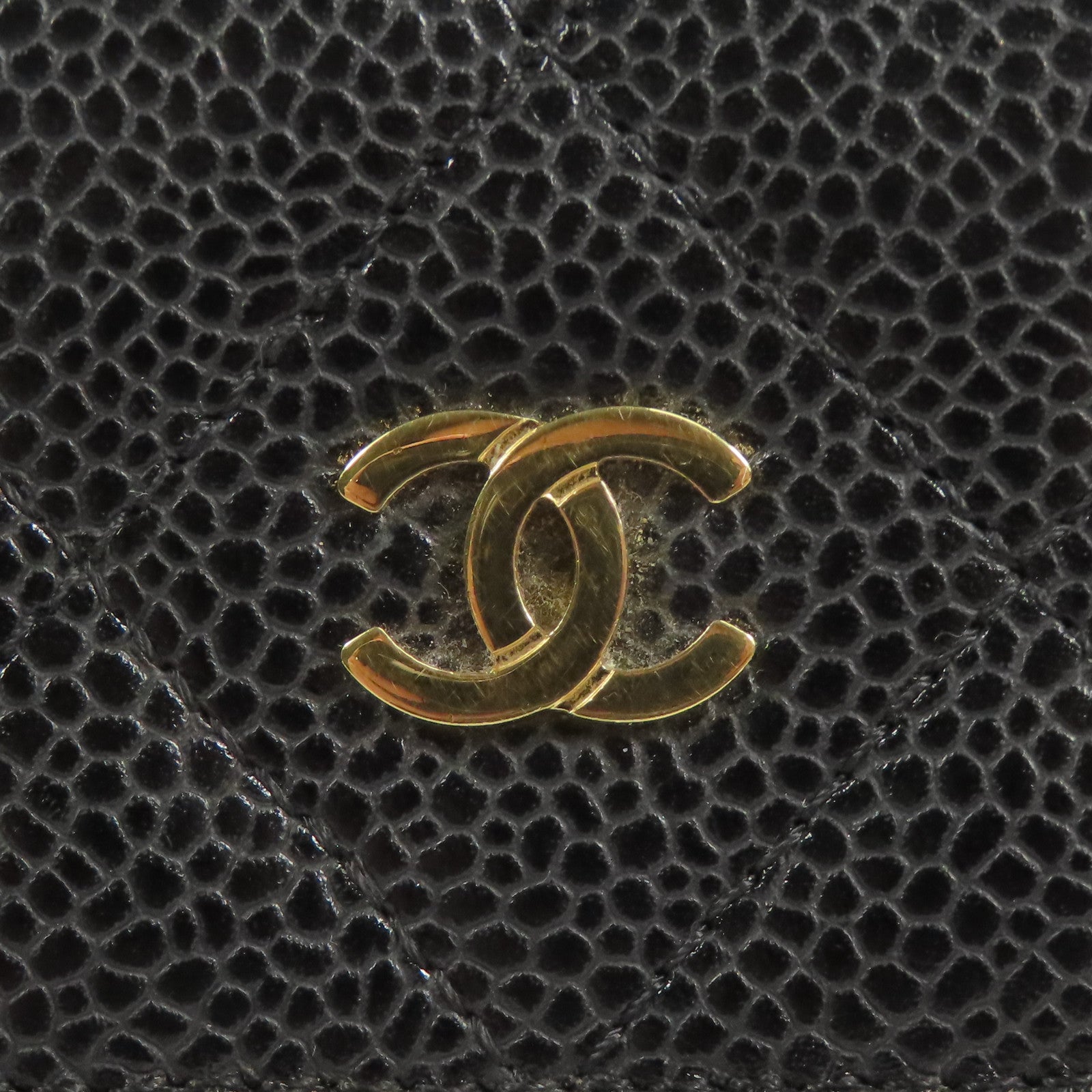 CHANEL 牛皮皮革Long Wallet金扣長錢包