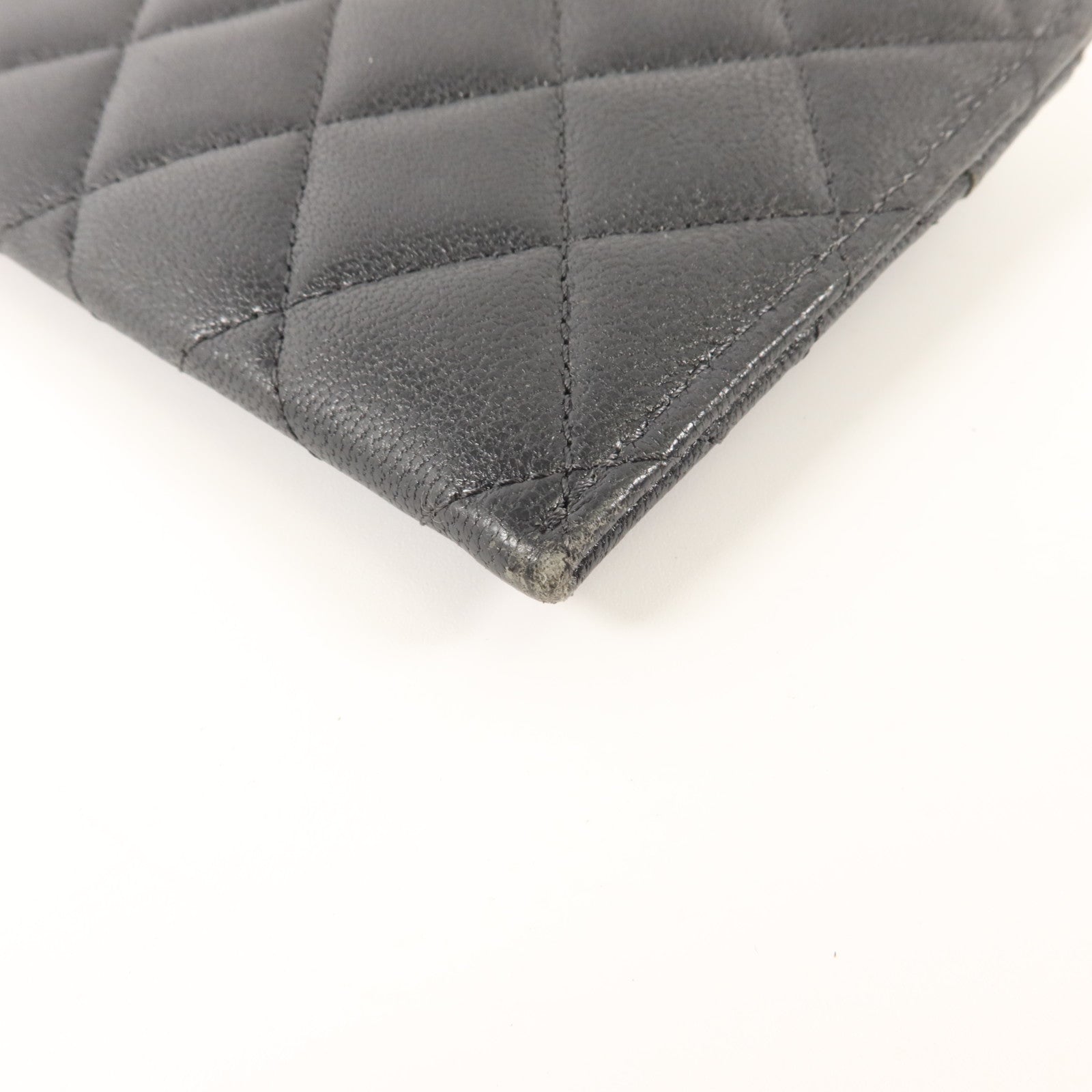CHANEL 牛皮皮革Flat Long Wallet金扣長錢包