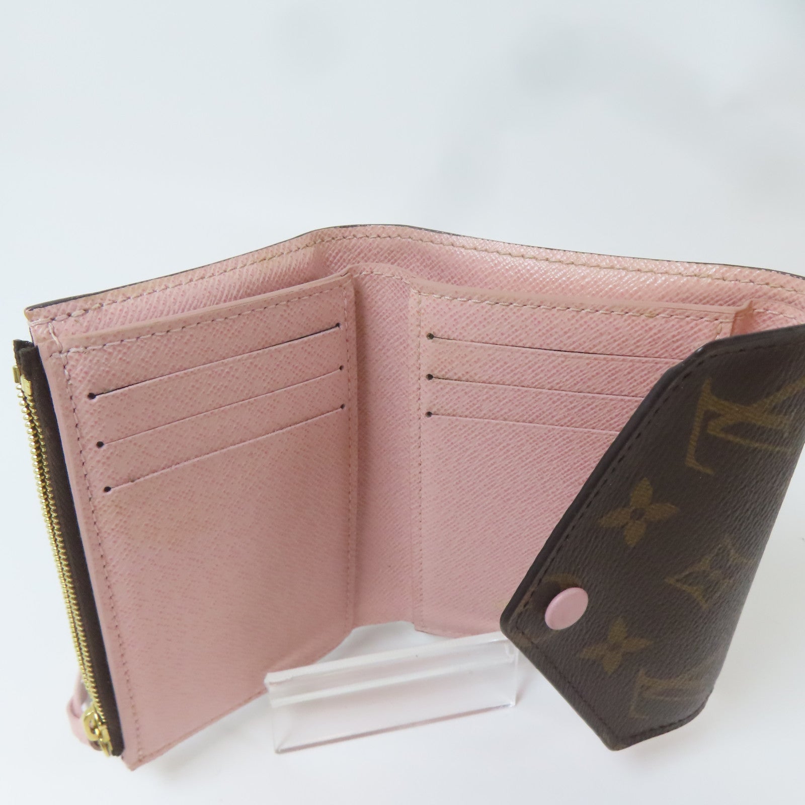 LOUIS VUITTON Monogram Victorine金扣錢包啡色