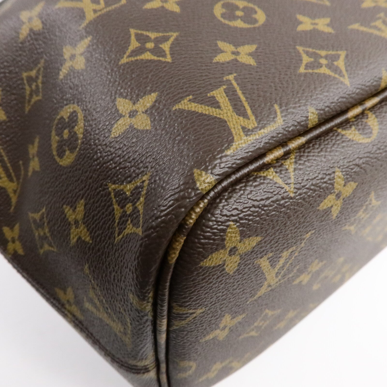 LOUIS VUITTON Monogram/牛皮皮革Neverfull Inside Out MM手挽袋