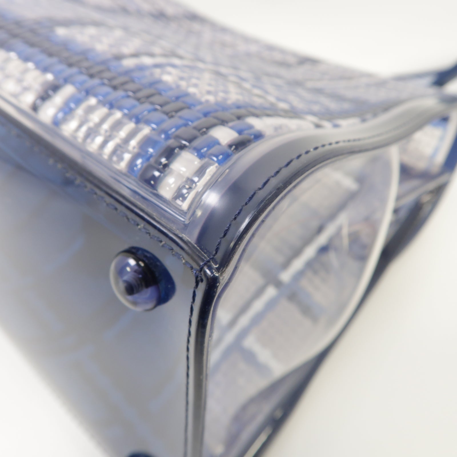 SELECTION 【激減優惠】PVC Brillant MM 2 Way Shoulder Bag手挽肩背兩用袋藍色