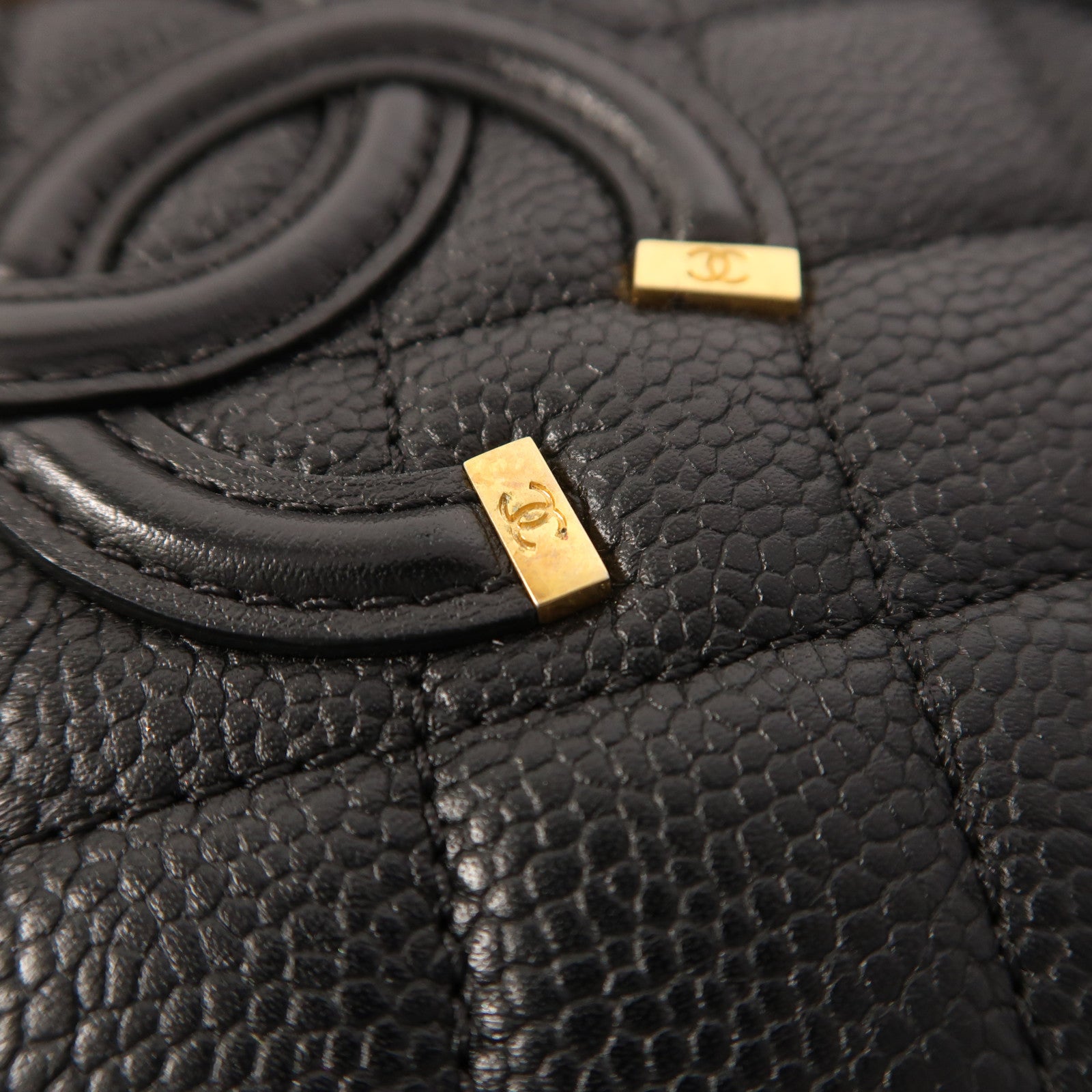 CHANEL 【激減優惠】牛皮皮革Vanity Case金扣手挽肩背兩用袋