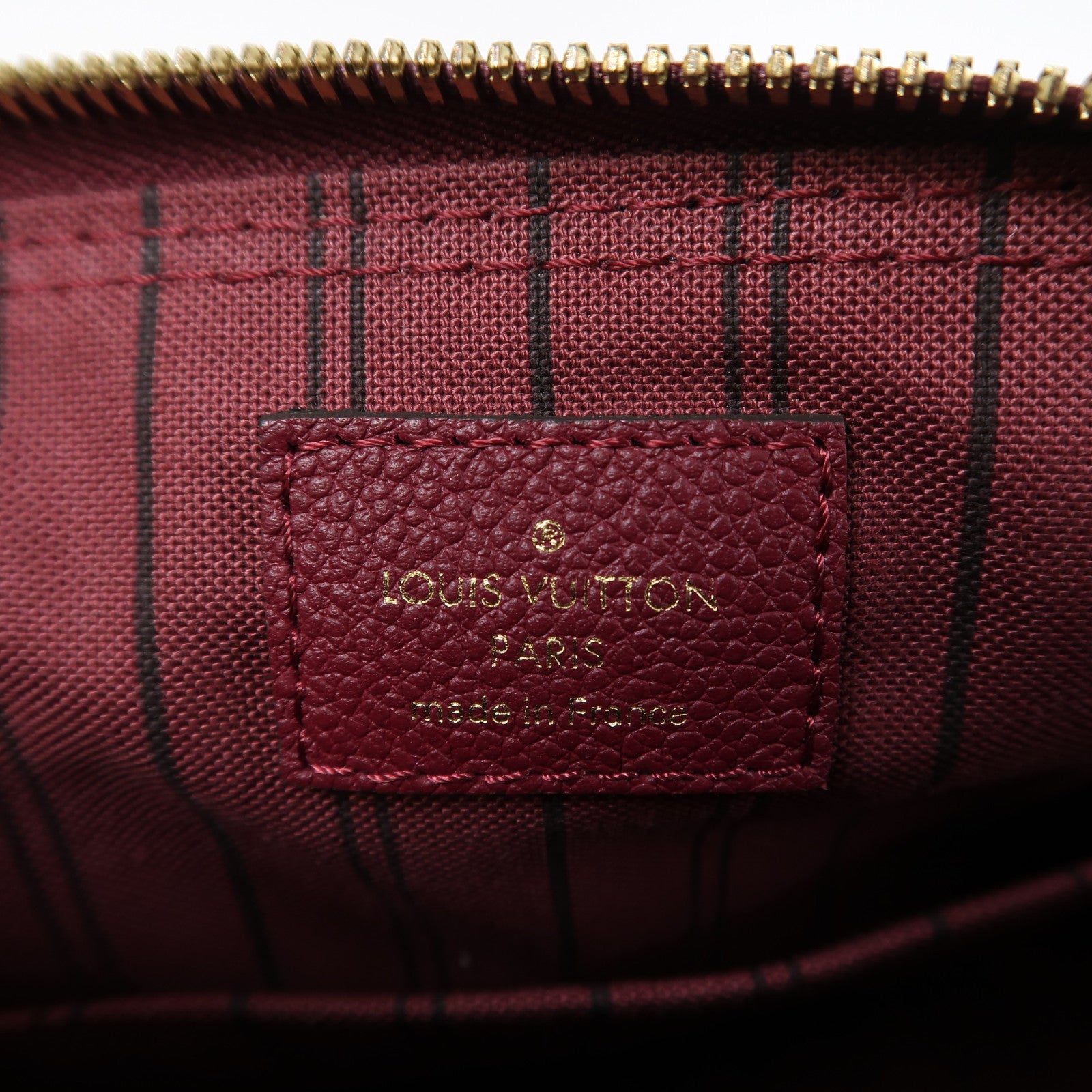 LOUIS VUITTON Monogram Empreinte Speedy 25金扣手挽肩背兩用袋紅色