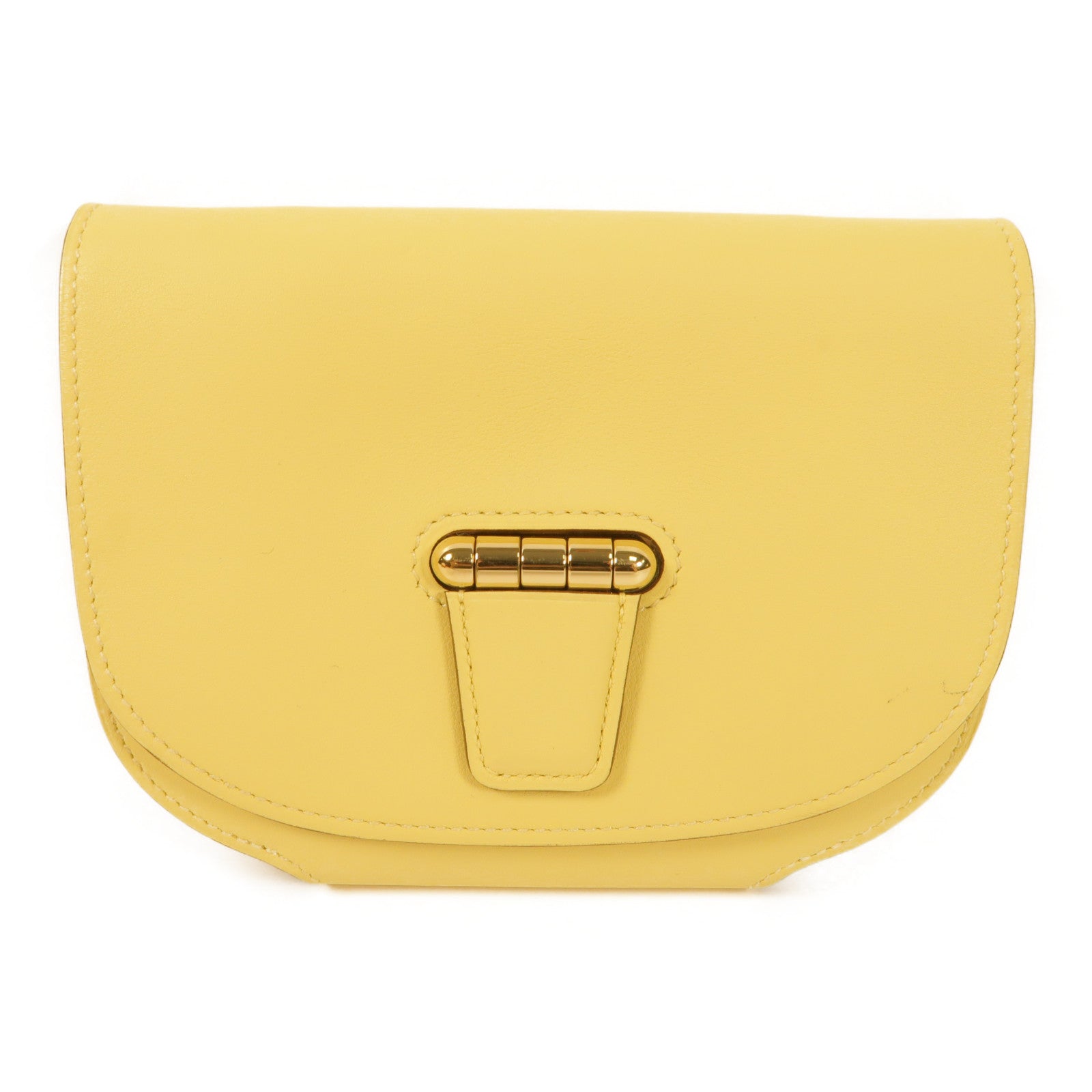 HERMES Swift皮革Mini Convoyeur金扣肩背袋Lime