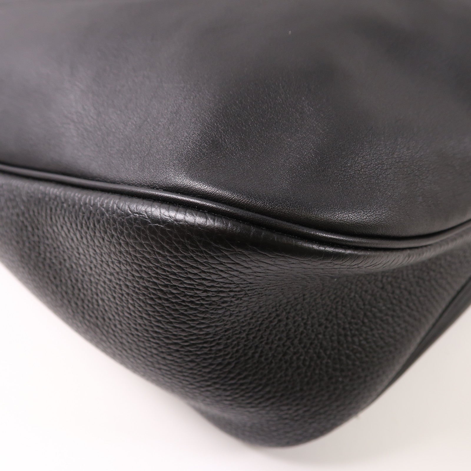 HERMES Clemence皮革Virevolte銀扣肩背袋Noir