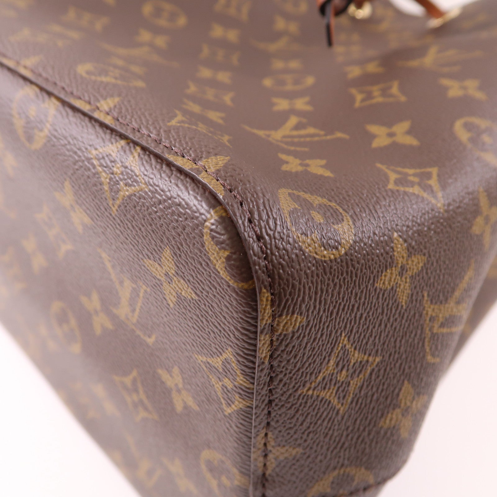 LOUIS VUITTON Monogram NeoNoe MM金扣肩背袋棕色