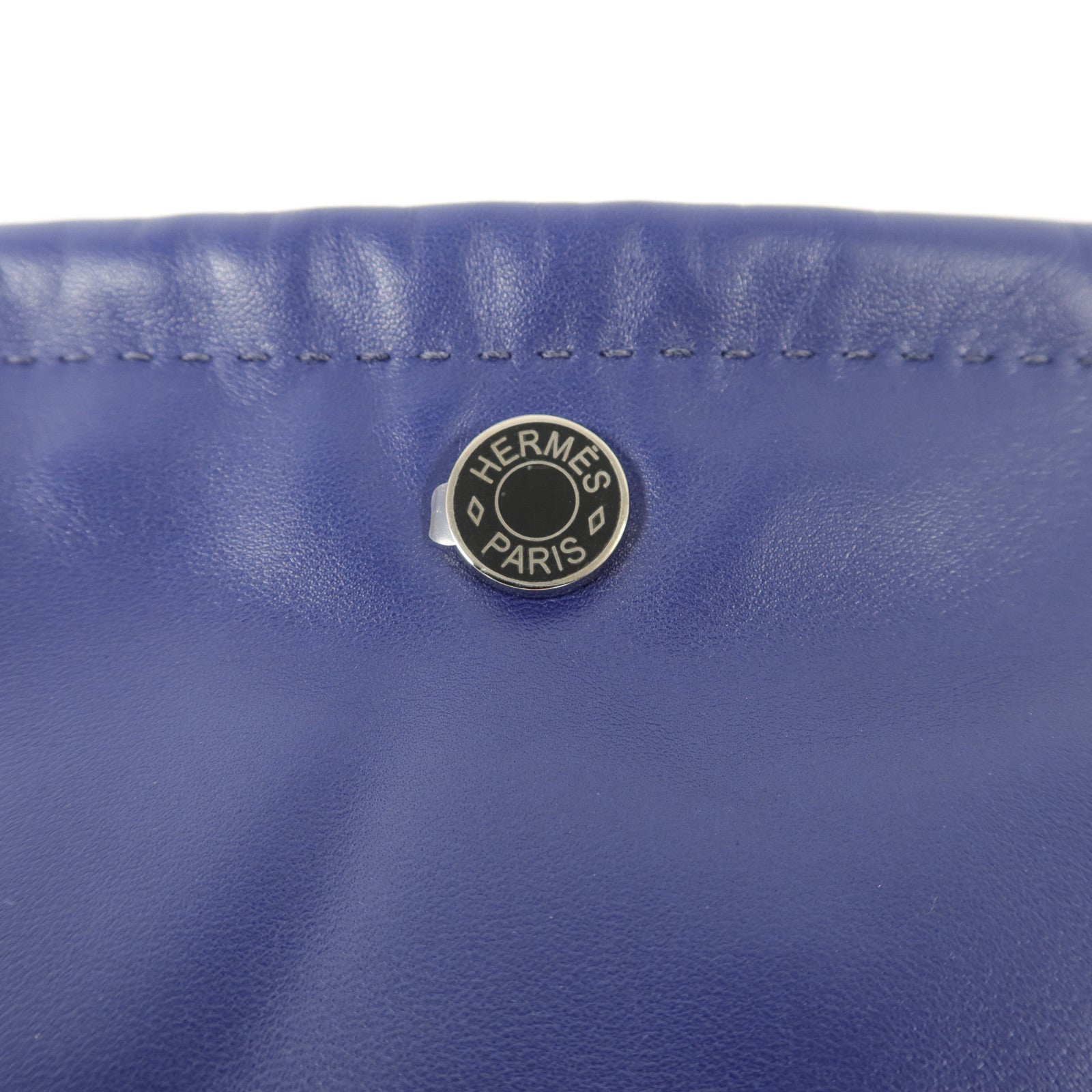 HERMES Milo/Swift皮革Pilo Pouch手拿包Bleu Encre
