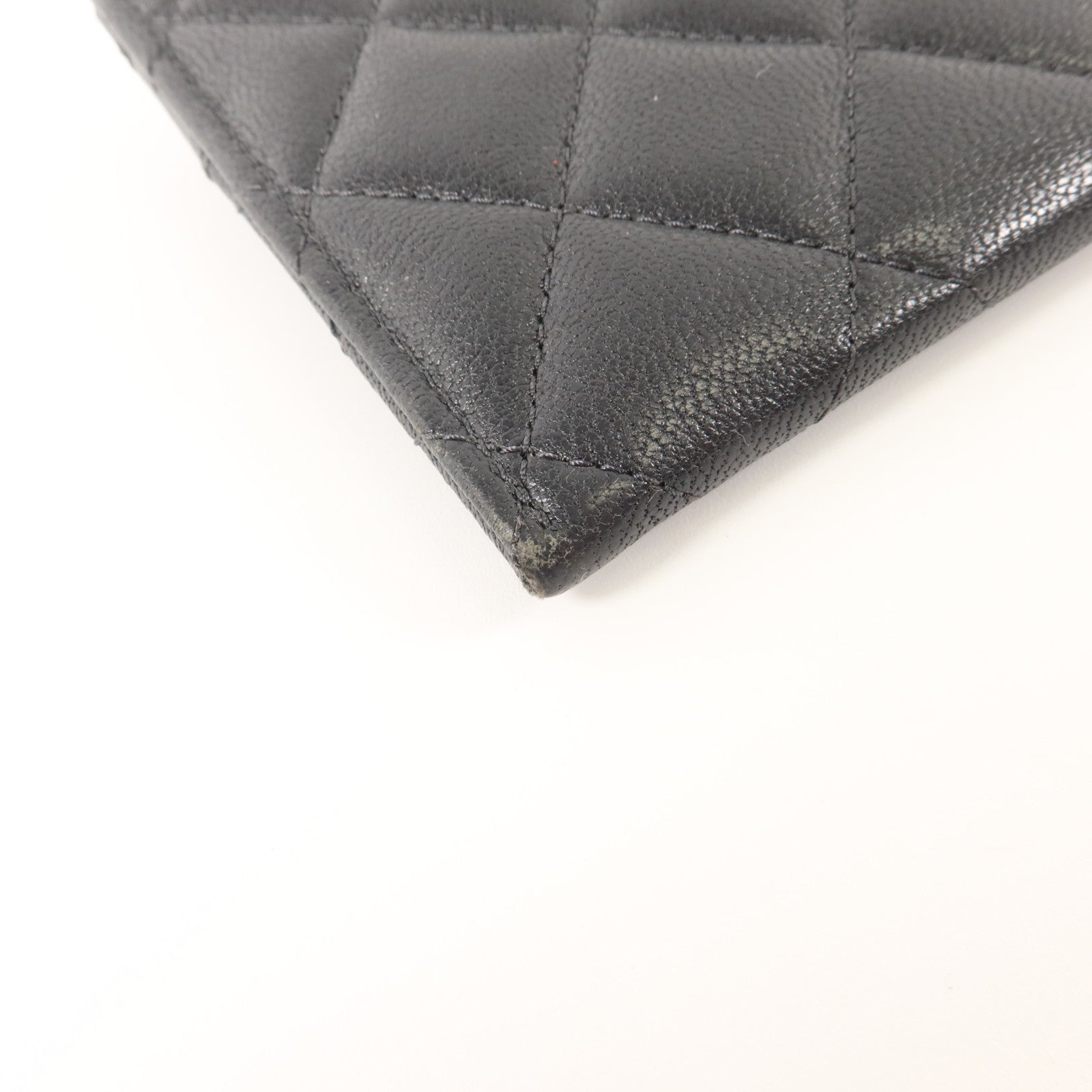CHANEL 牛皮皮革Flat Long Wallet金扣長錢包