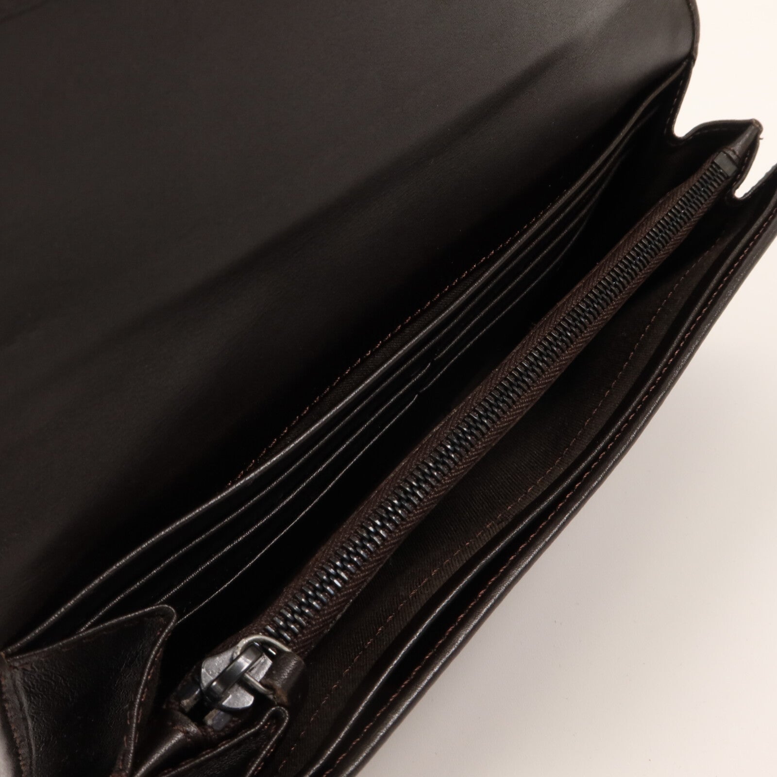 FENDI 帆布/皮革Zucca Long Wallet長錢包