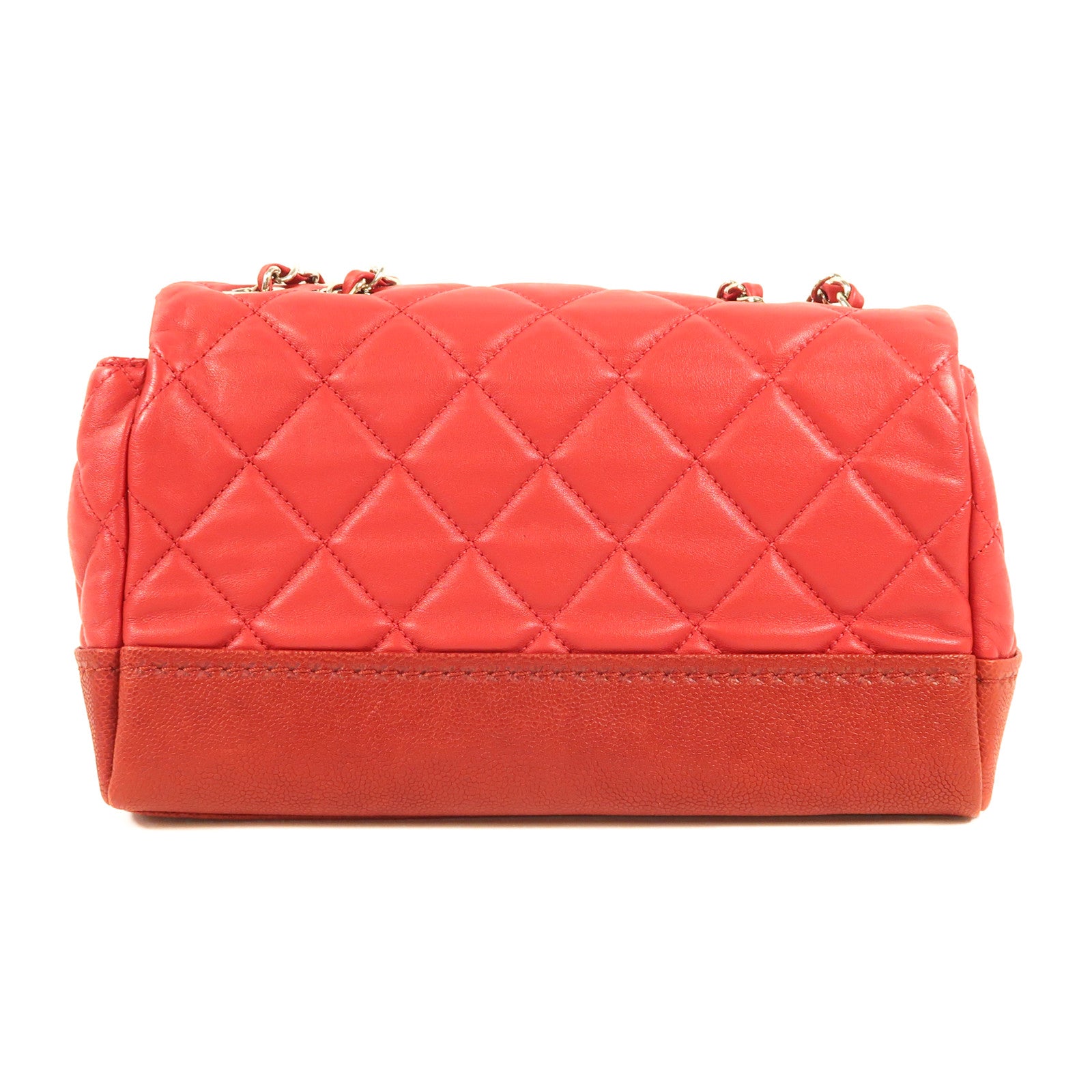 CHANEL 牛皮皮革Chain Shoulder銀扣鏈帶肩背袋