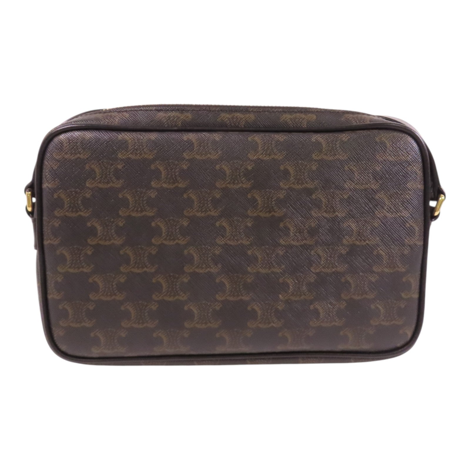 CELINE Trionphe塗層帆布Medium Messenger Bag金扣肩背袋