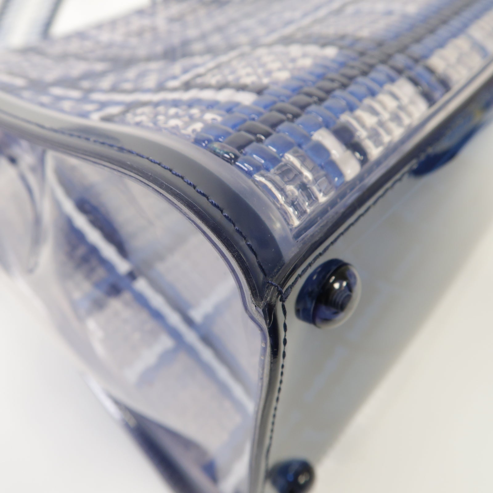 SELECTION 【激減優惠】PVC Brillant MM 2 Way Shoulder Bag手挽肩背兩用袋藍色