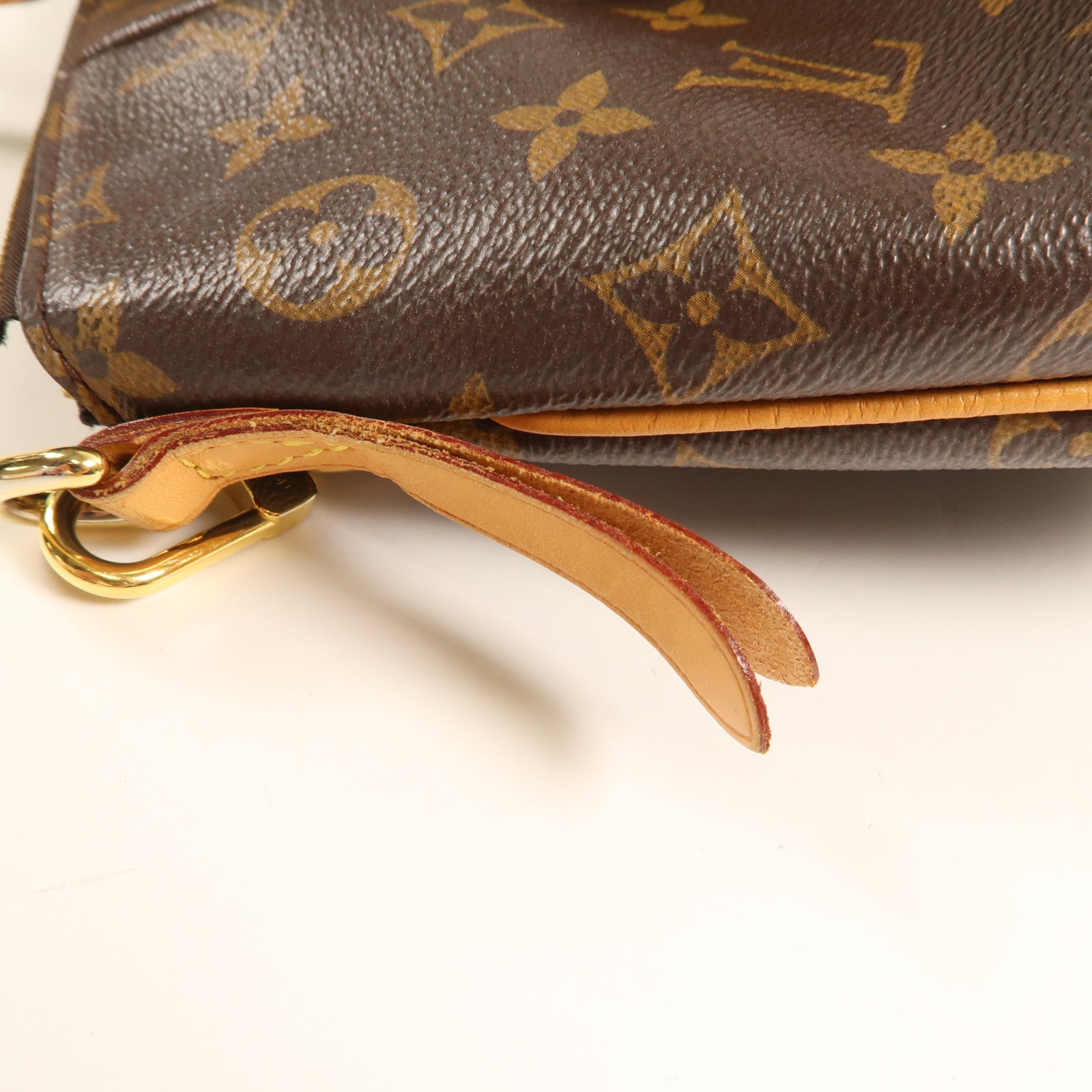 LOUIS VUITTON Monogram Turenne MM金扣手挽肩背兩用袋棕色