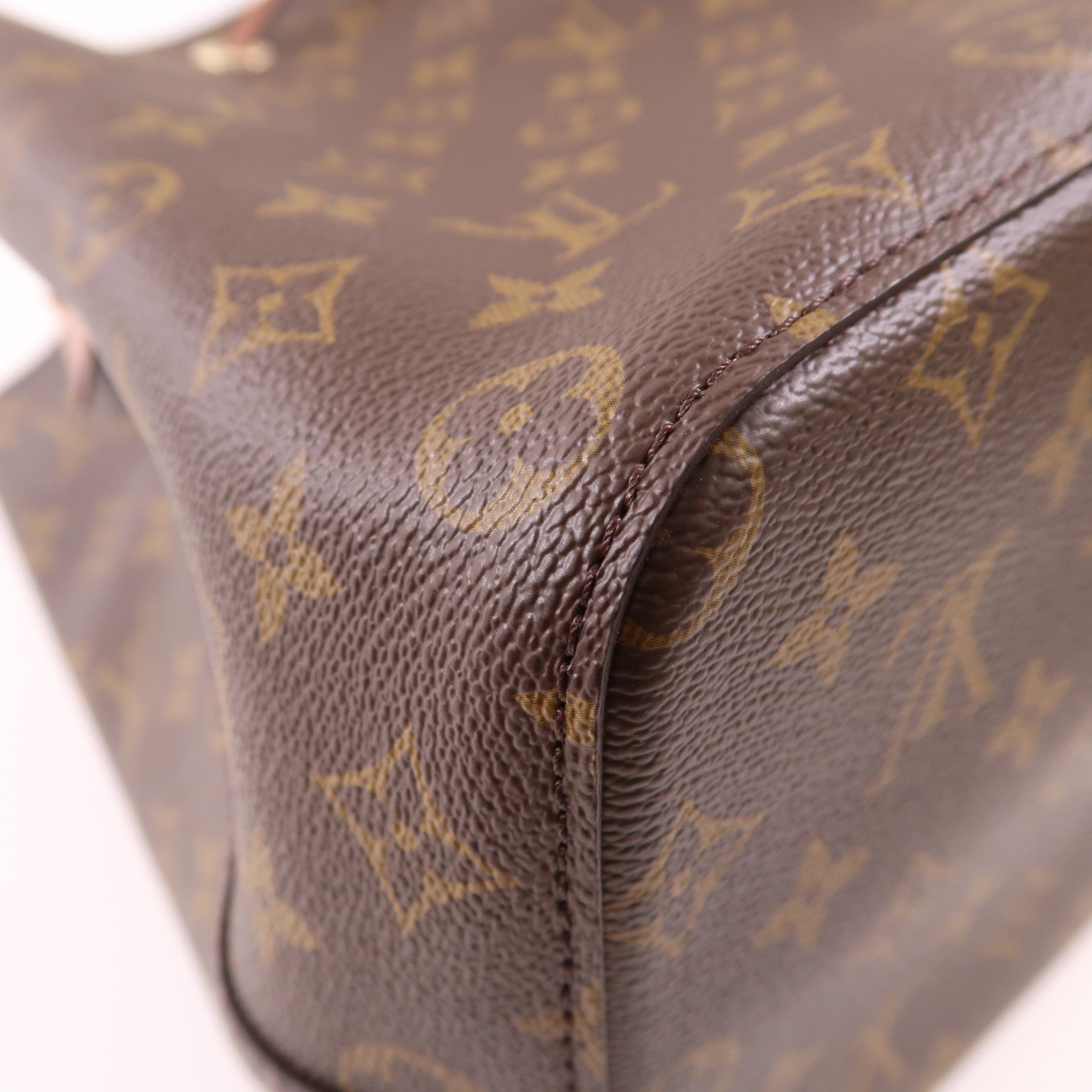 LOUIS VUITTON Monogram NeoNoe MM金扣肩背袋棕色