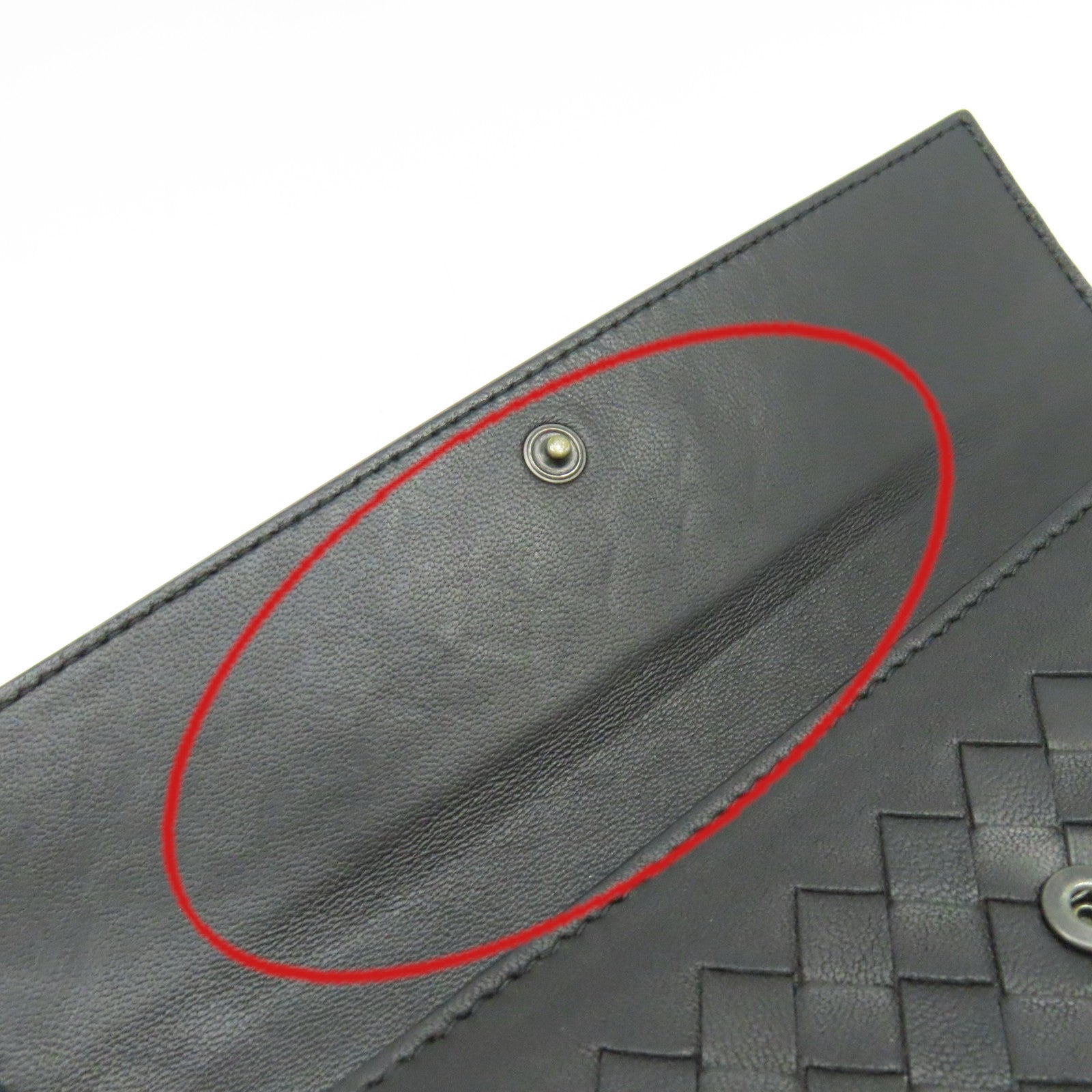 BOTTEGA VENETA 【激減優惠】織紋皮革Long Wallet長錢包黑色
