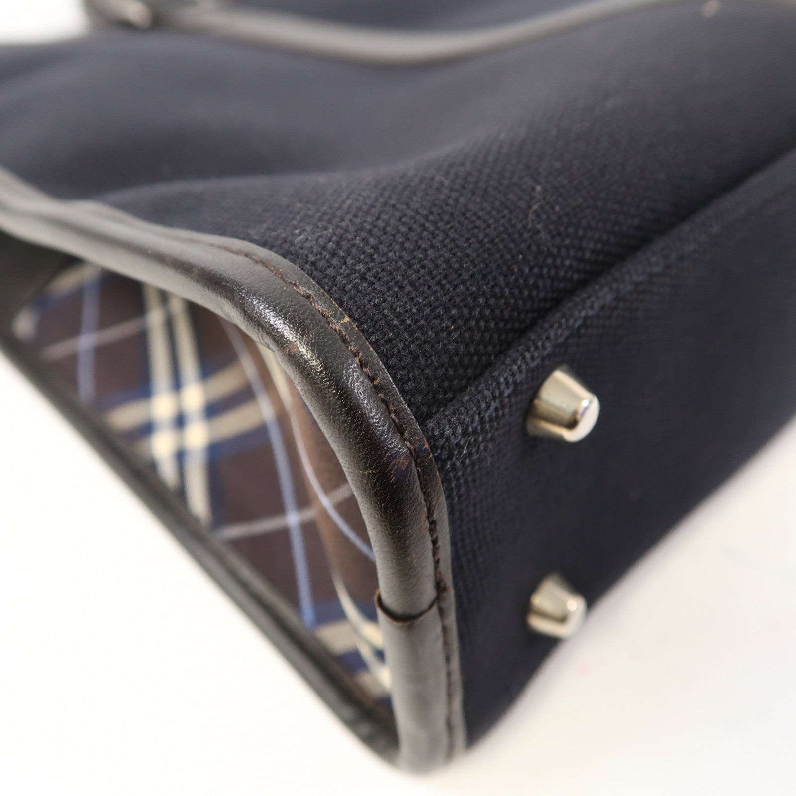 BURBERRY 帆布Business Bag銀扣公事包黑色