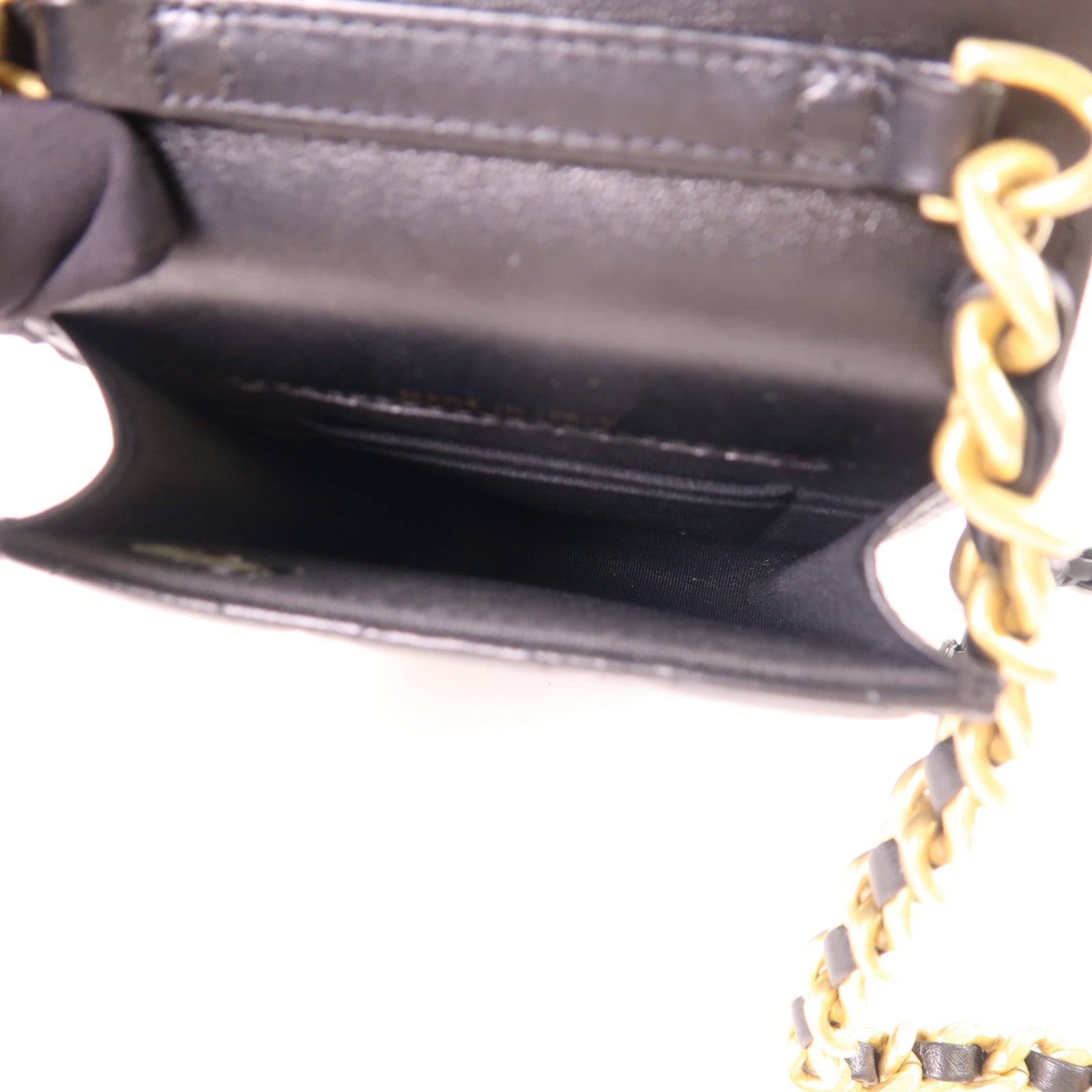 CHANEL CC GHW Phone Case Lambskin Leather Black