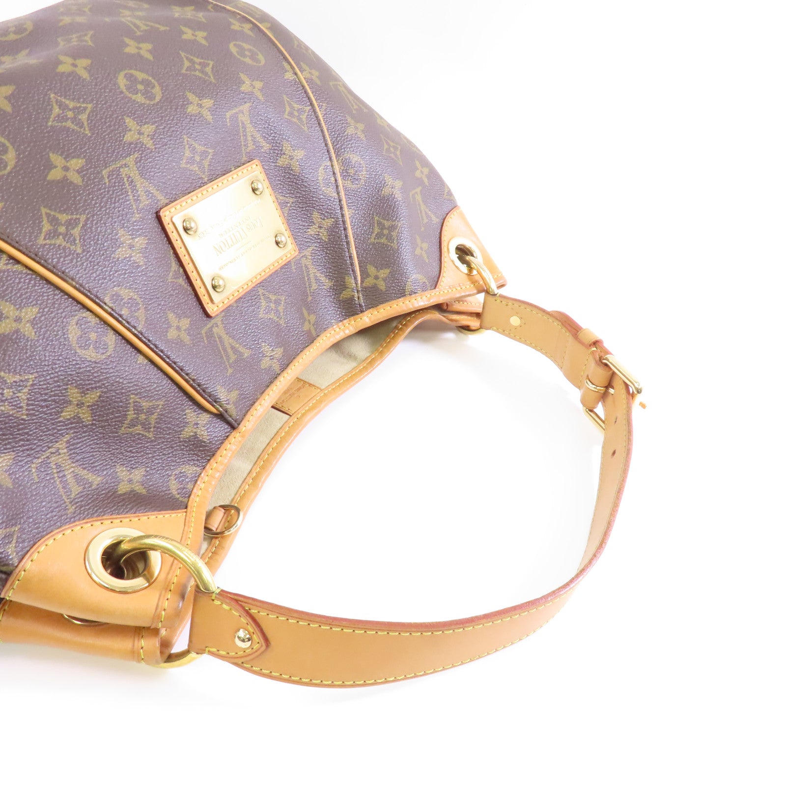LOUIS VUITTON Monogram Galliera PM金扣肩背袋棕色