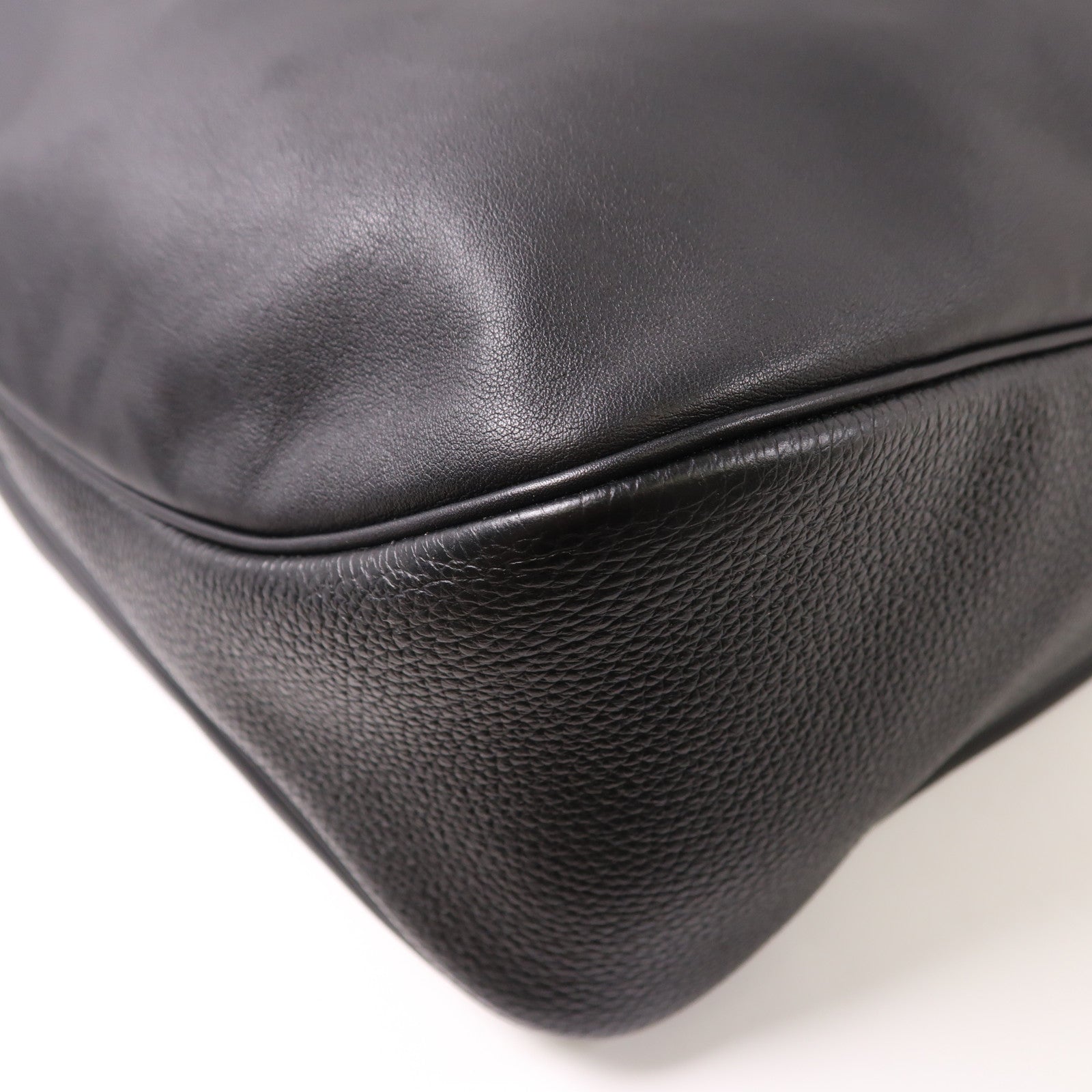 HERMES Clemence皮革Virevolte銀扣肩背袋Noir