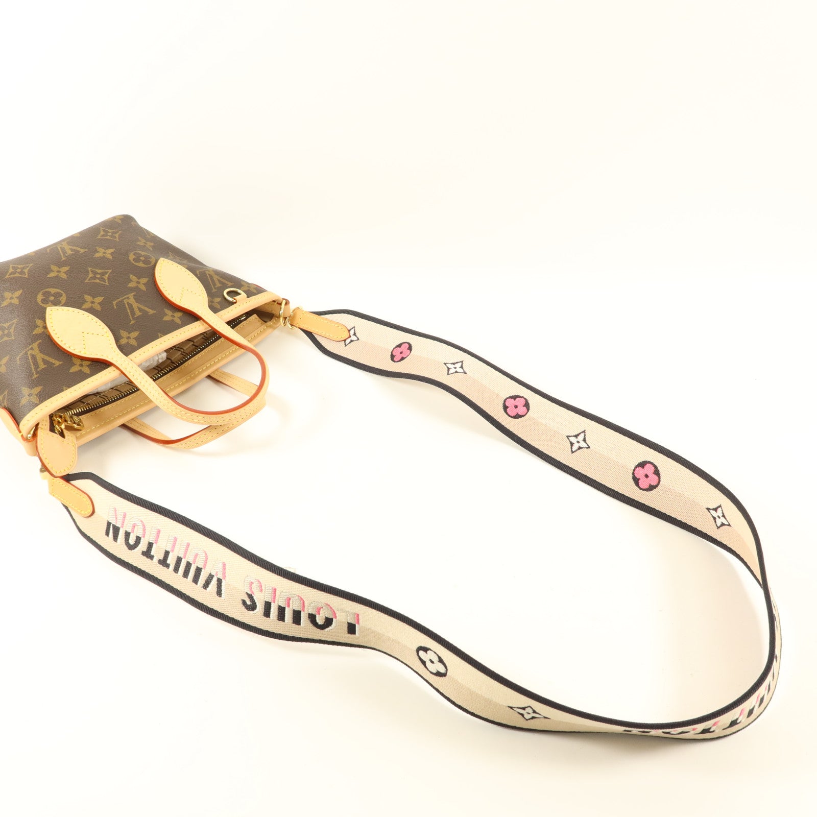 LOUIS VUITTON Monogram Neverfull BB金扣手挽肩背兩用袋