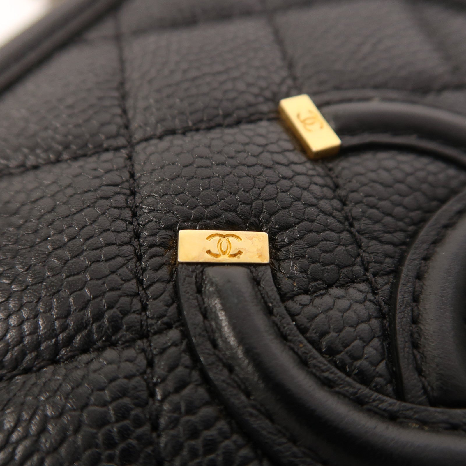 CHANEL 【激減優惠】牛皮皮革Vanity Case金扣手挽肩背兩用袋