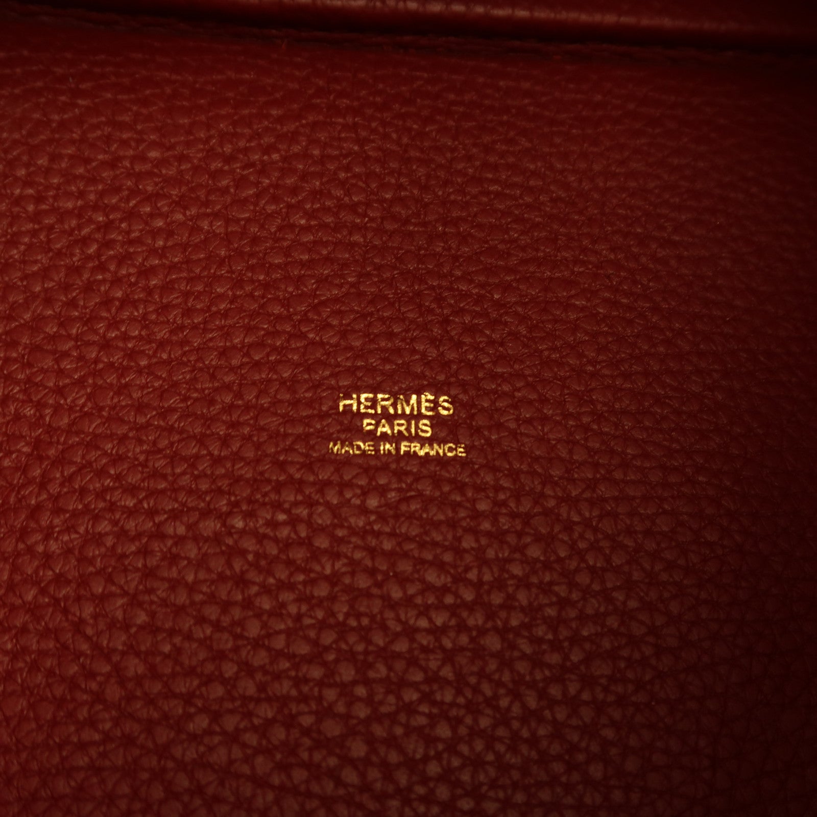 HERMES Clemence皮革Picotin PM金扣手挽袋Rouge Grenat
