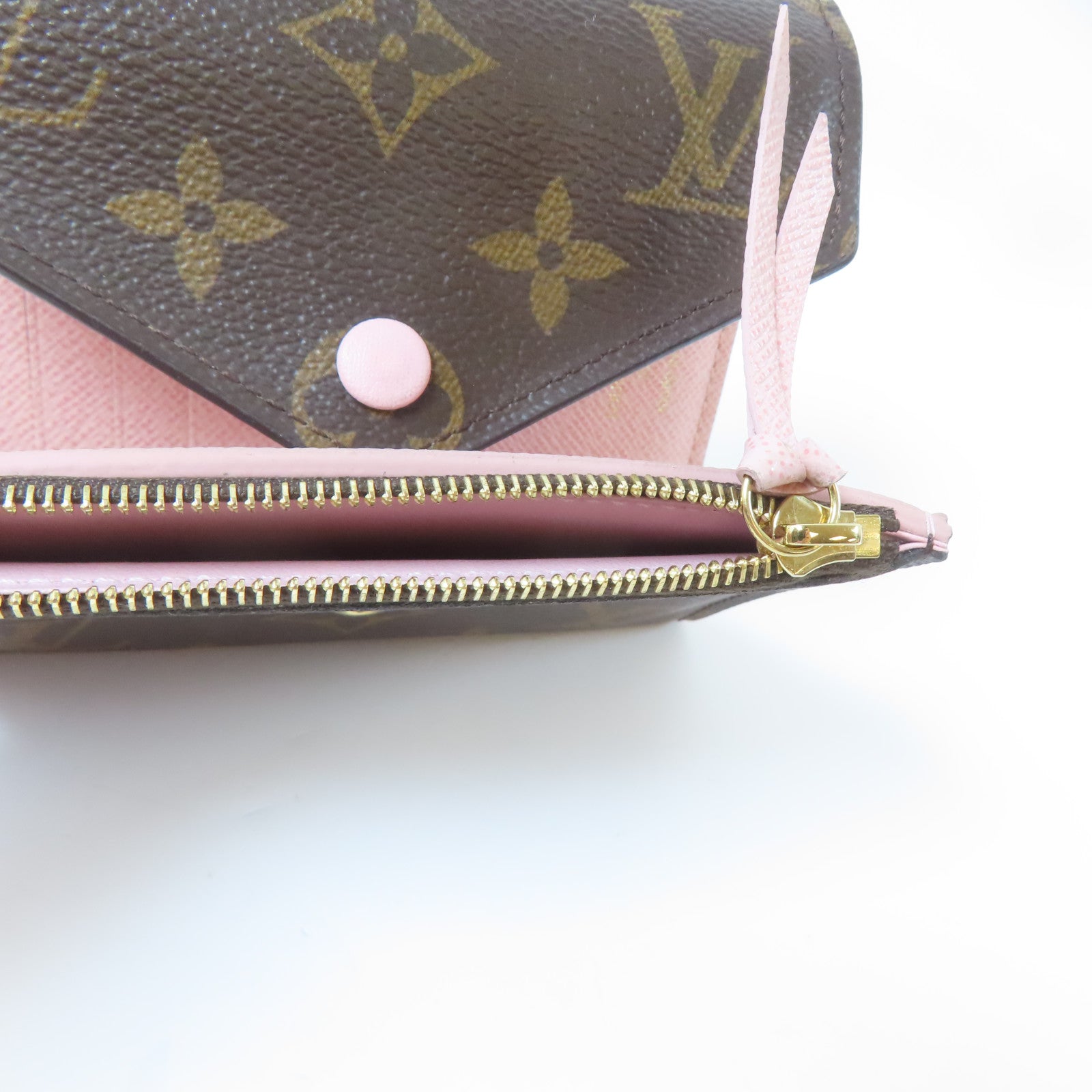 LOUIS VUITTON Monogram Victorine金扣錢包啡色