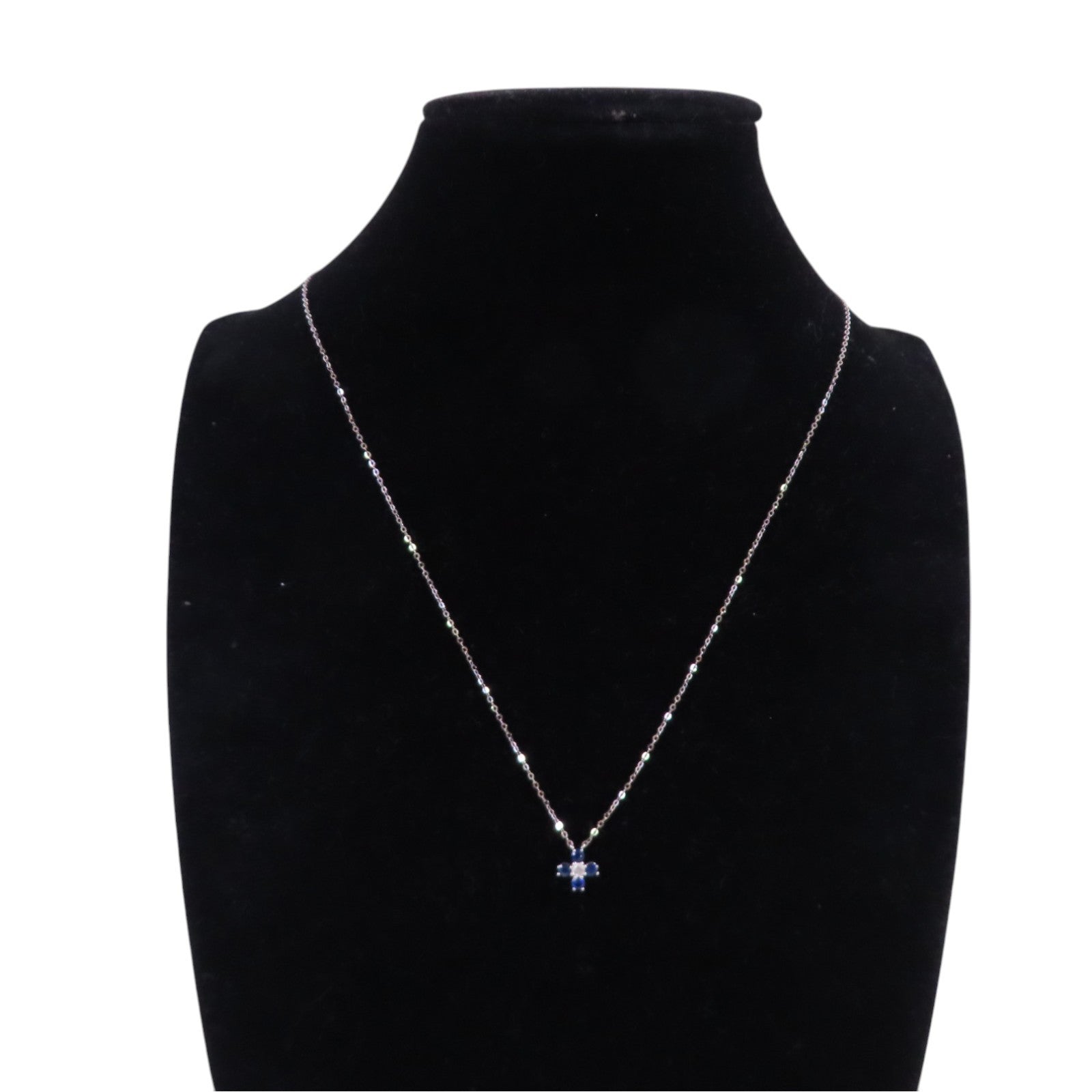 JEWELRY 18K白金/藍寶石/鑽石Sapphire Diamond Necklace項鏈