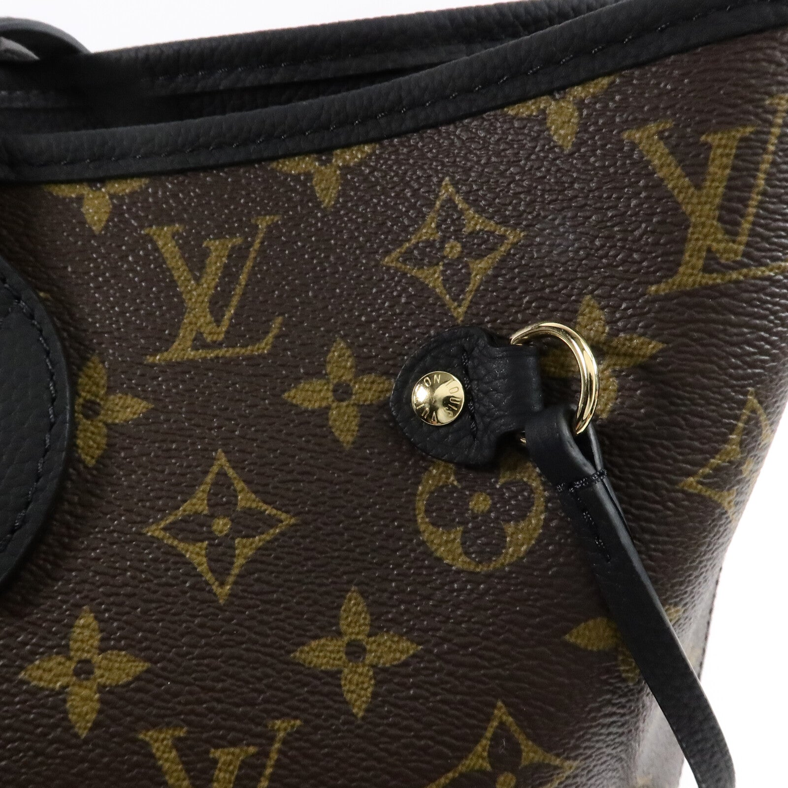 LOUIS VUITTON Monogram/牛皮皮革Neverfull Inside Out MM手挽袋