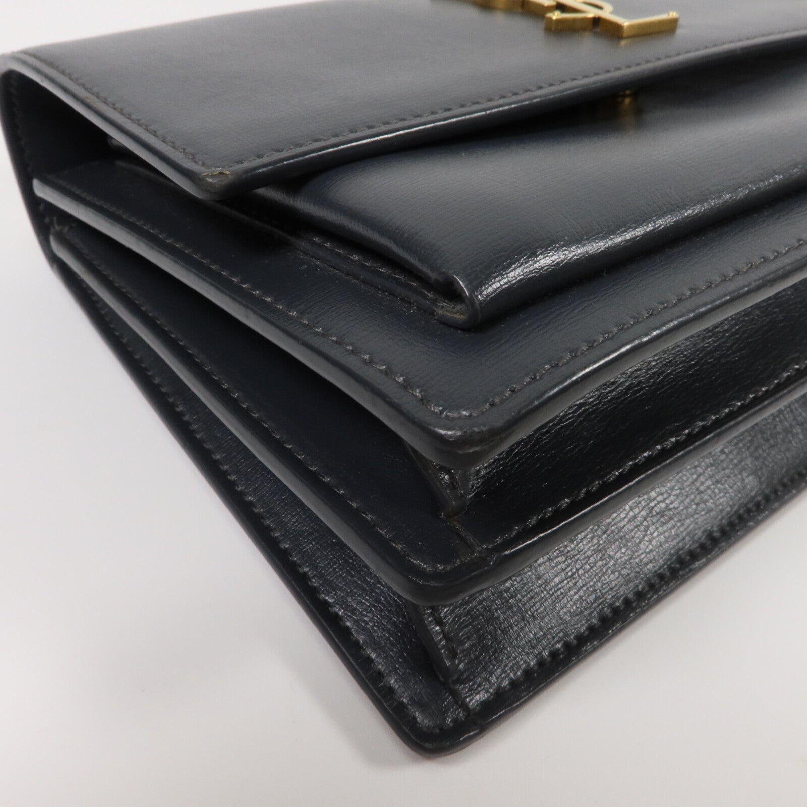 SAINT LAURENT 牛皮皮革Sunset Medium鏈帶肩背袋
