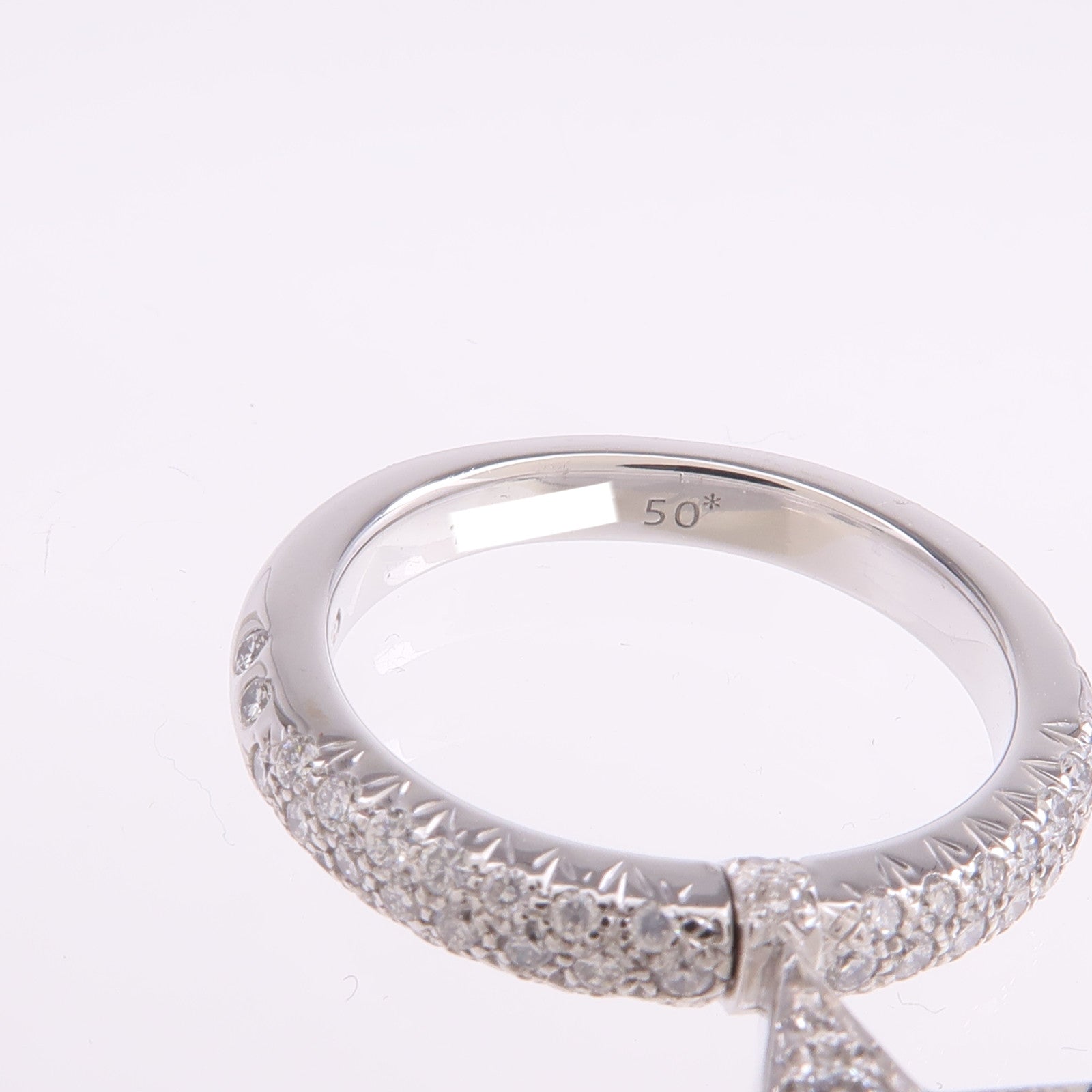 CHANEL 18K白金Comet Star Ring鑽石戒指US#5.75