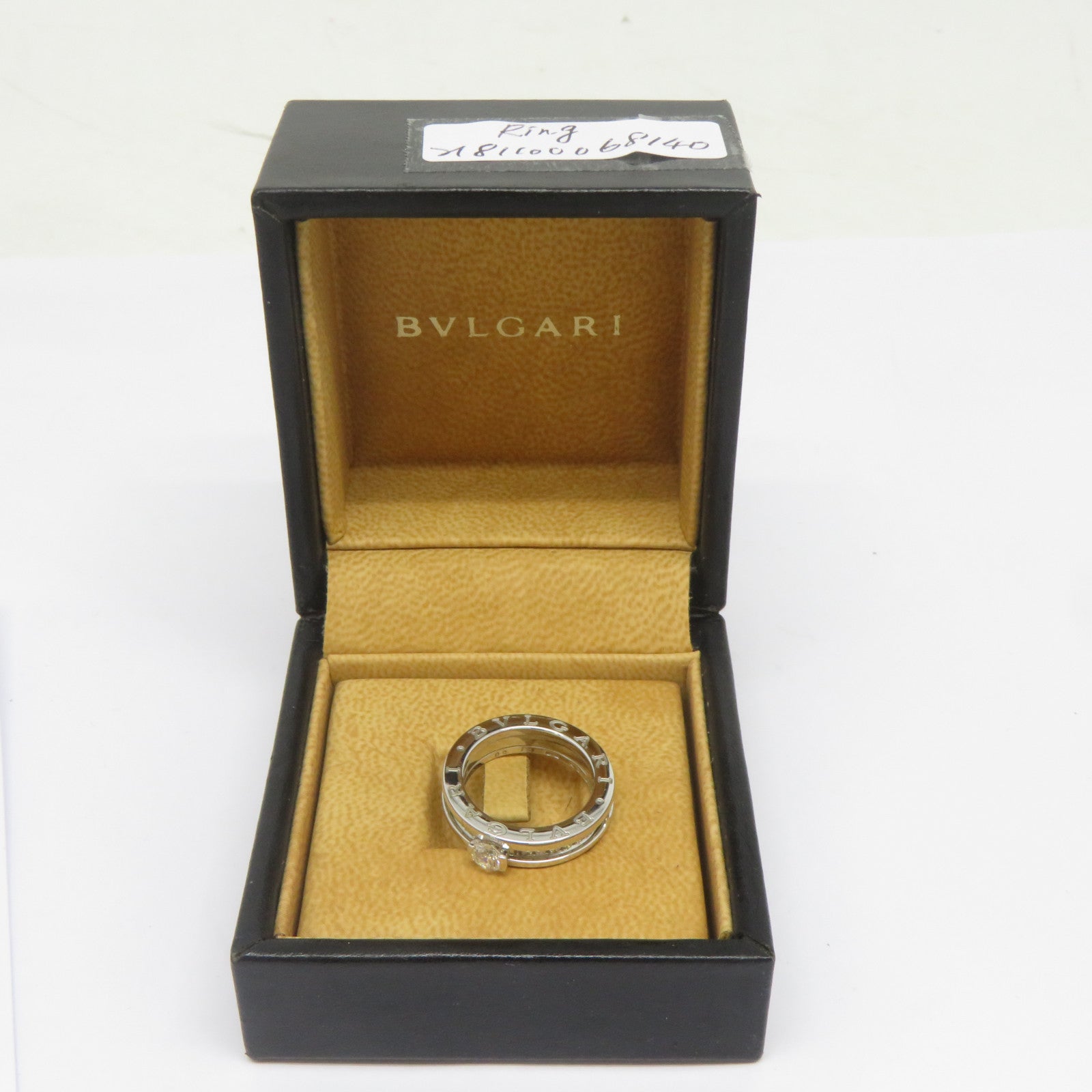 BVLGARI 18K白金Solitaire Diamond Ring鑽石戒指Bvlgari#50/US#5.25
