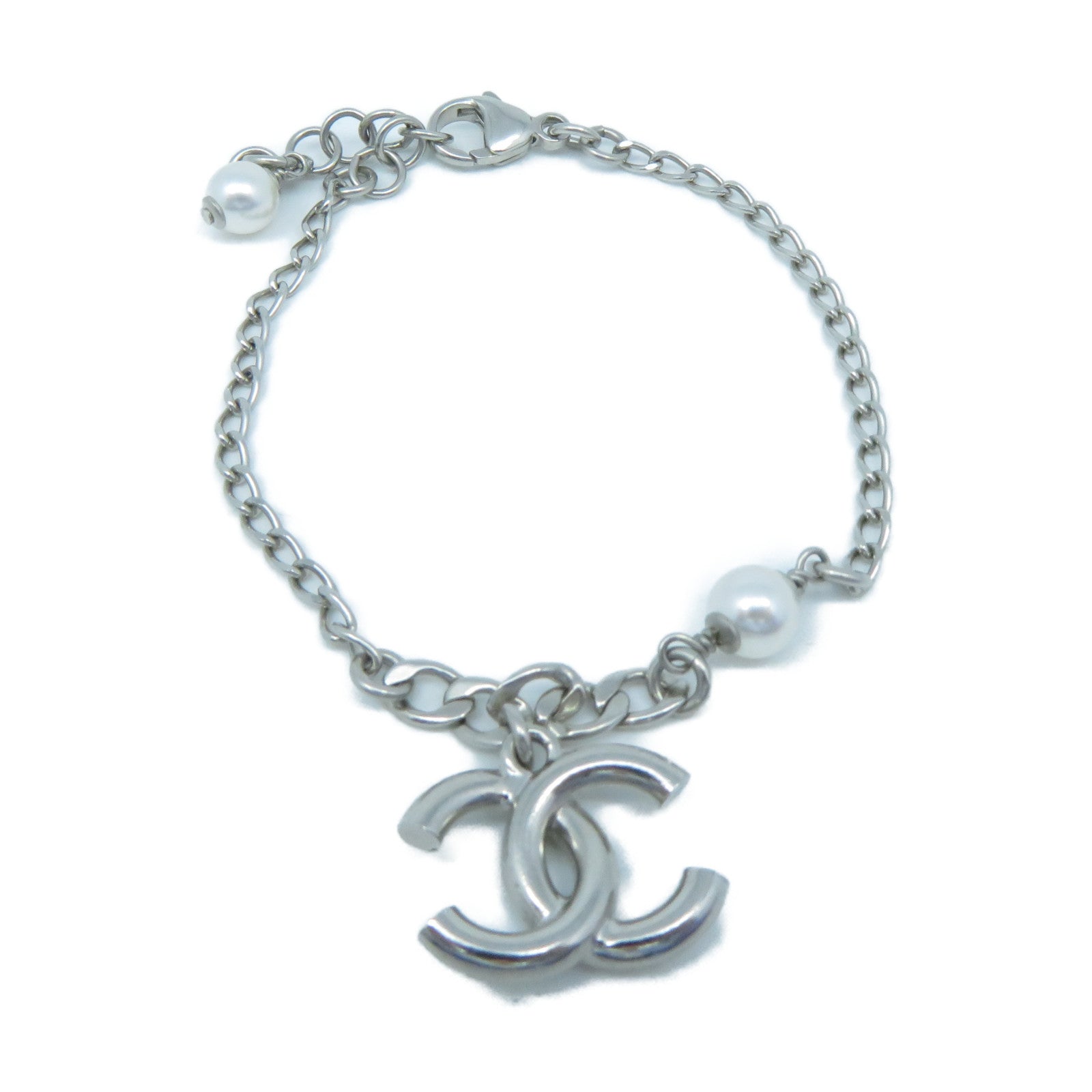 CHANEL 【激減優惠】金屬Bracelet手鏈銀色