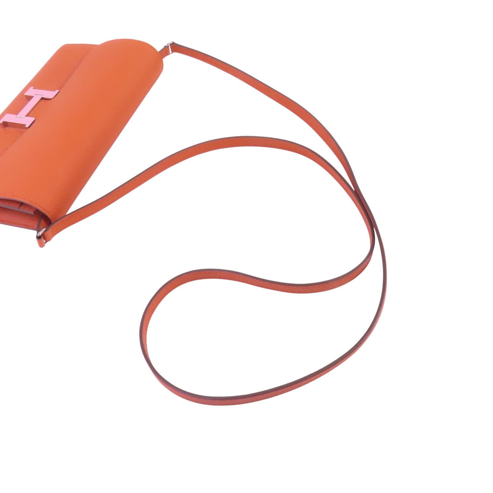 HERMES Epsom皮革Constance To Go銀扣肩背袋