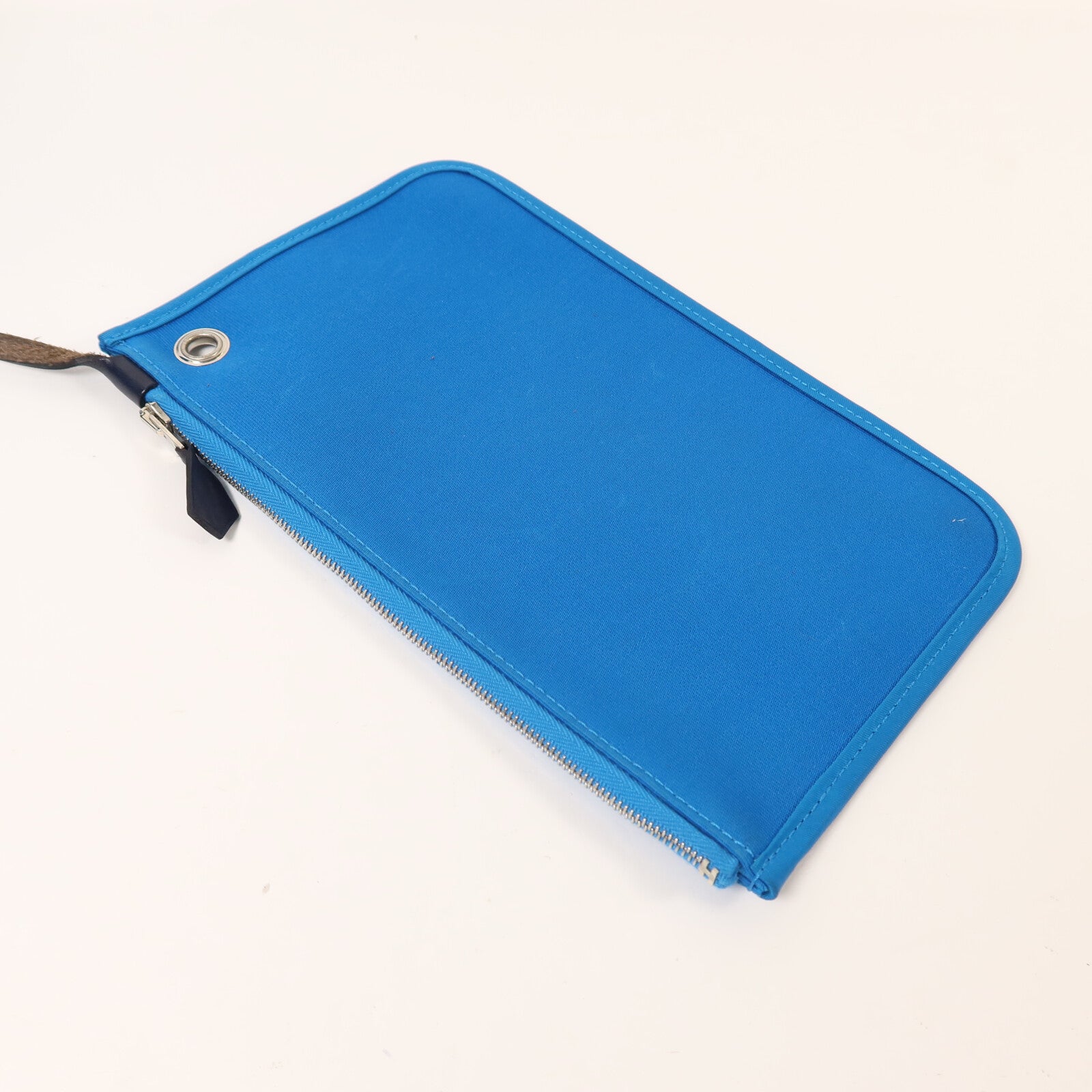 HERMES 帆布Herbag PM手挽肩背兩用袋Bleu Zanzibar