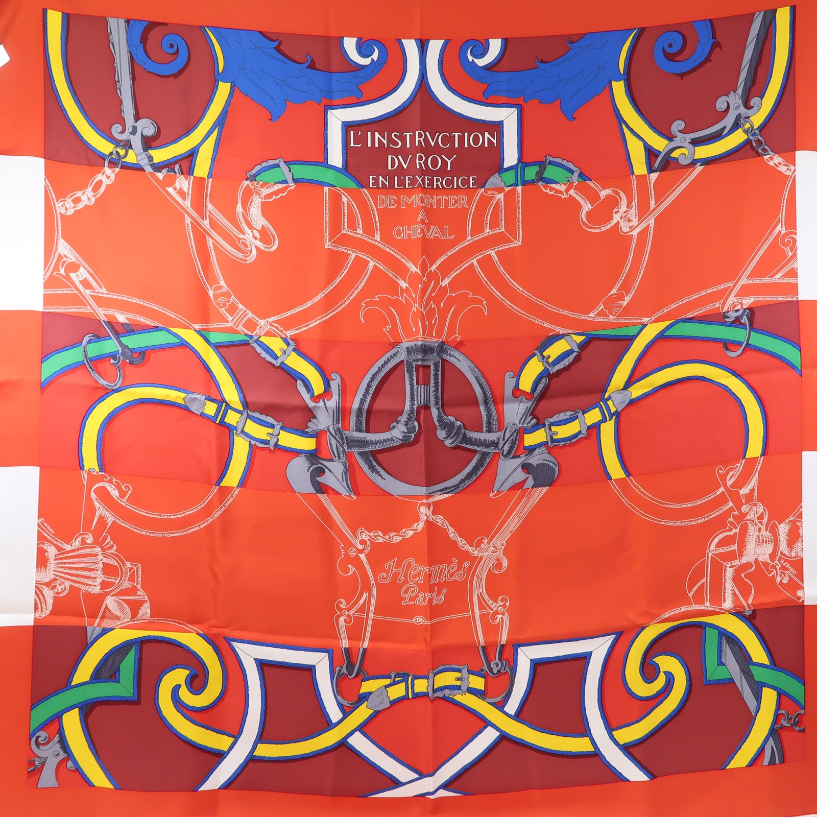 HERMES 絲質Scarf 90x90絲巾紅色