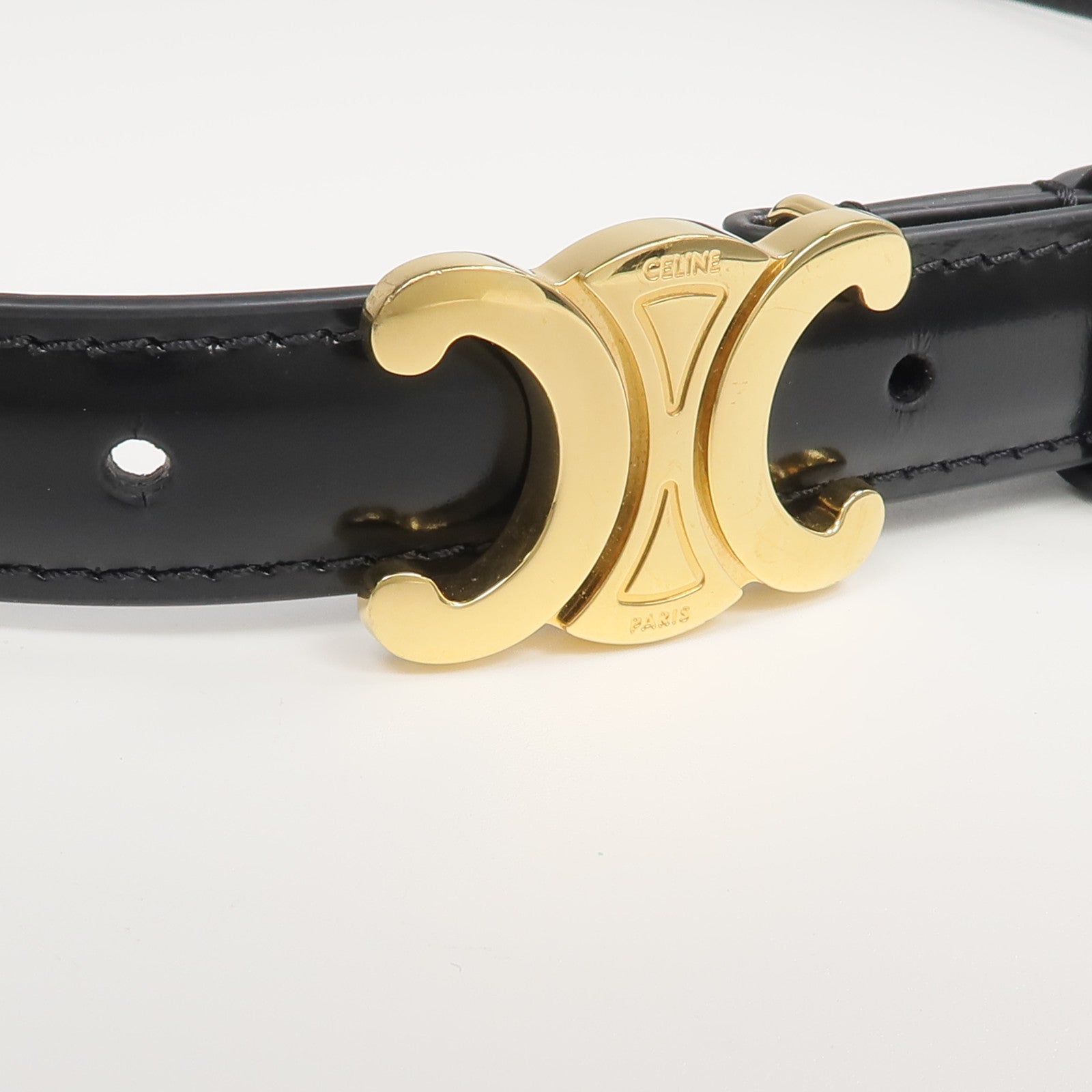 CELINE 牛皮皮革Triomphe Belt腰帶